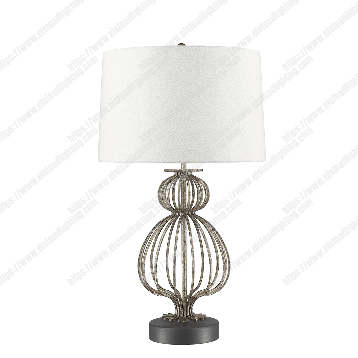 Lafitte 1 Light Table Lamp  – Distressed Silver