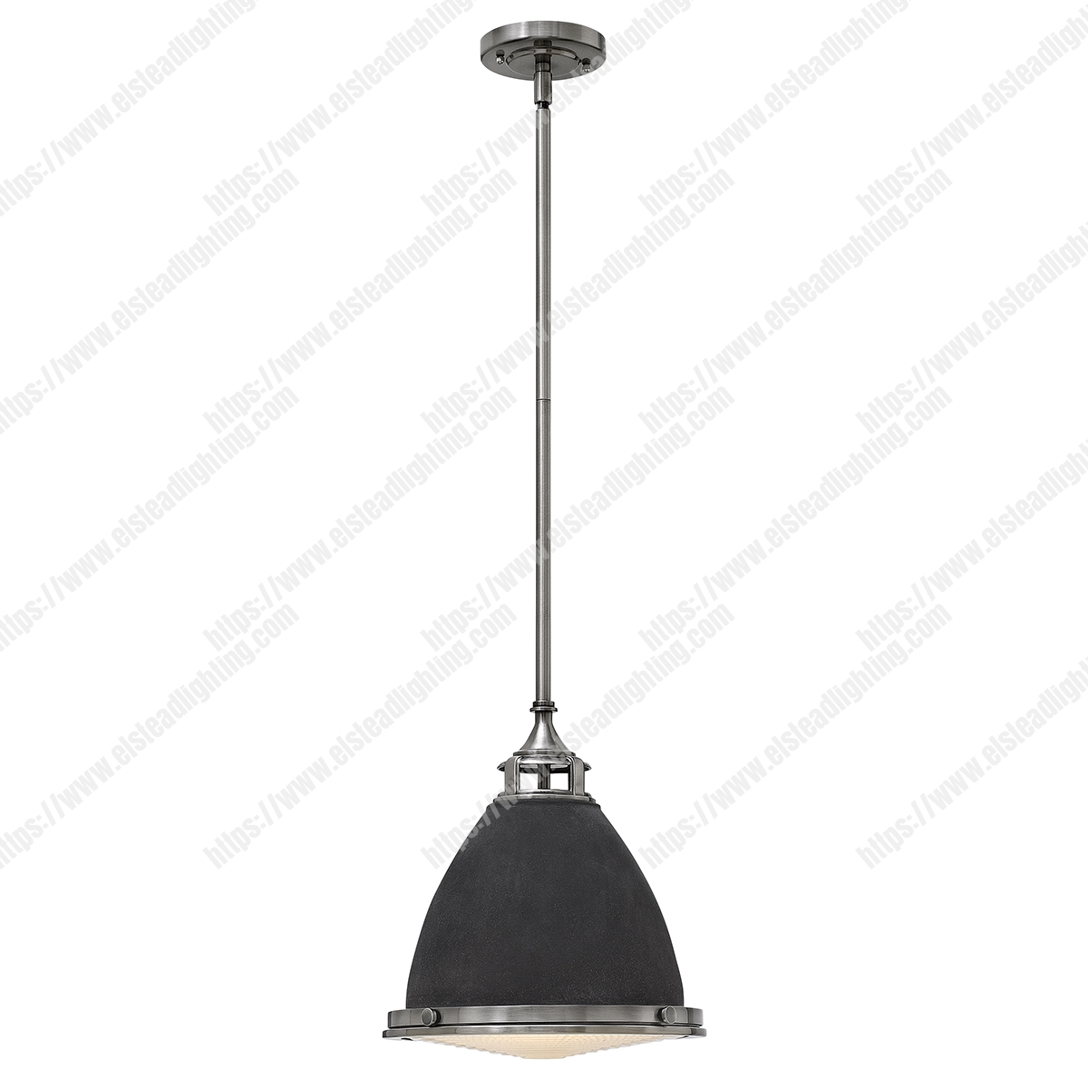 Amelia 1 Light Medium Pendant - Aged Zinc