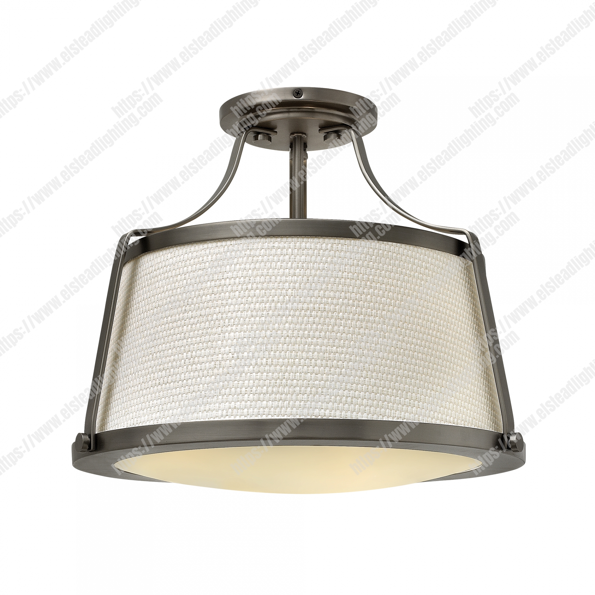 Charlotte 3 Light Semi-Flush – Antique Nickel