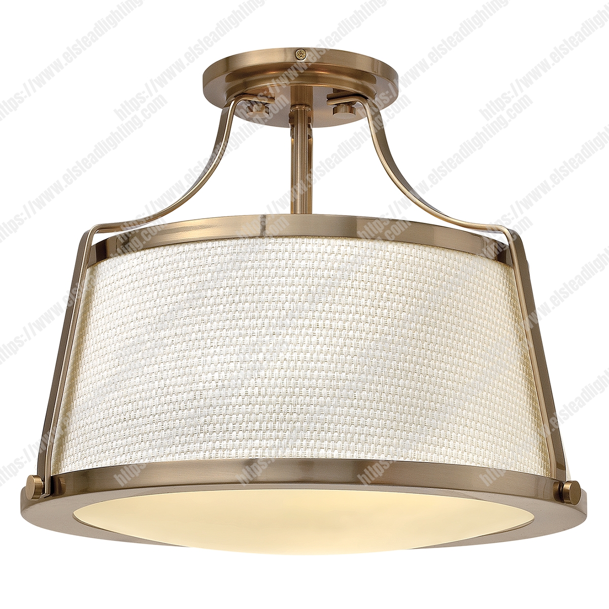 Charlotte 3 Light Semi-Flush - Brushed Caramel
