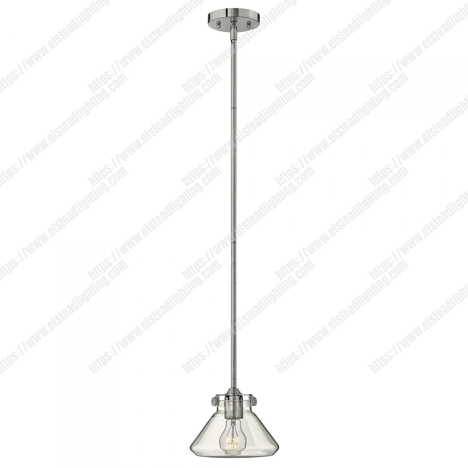 Congress 1 Light Clear Glass Pendant – Chrome