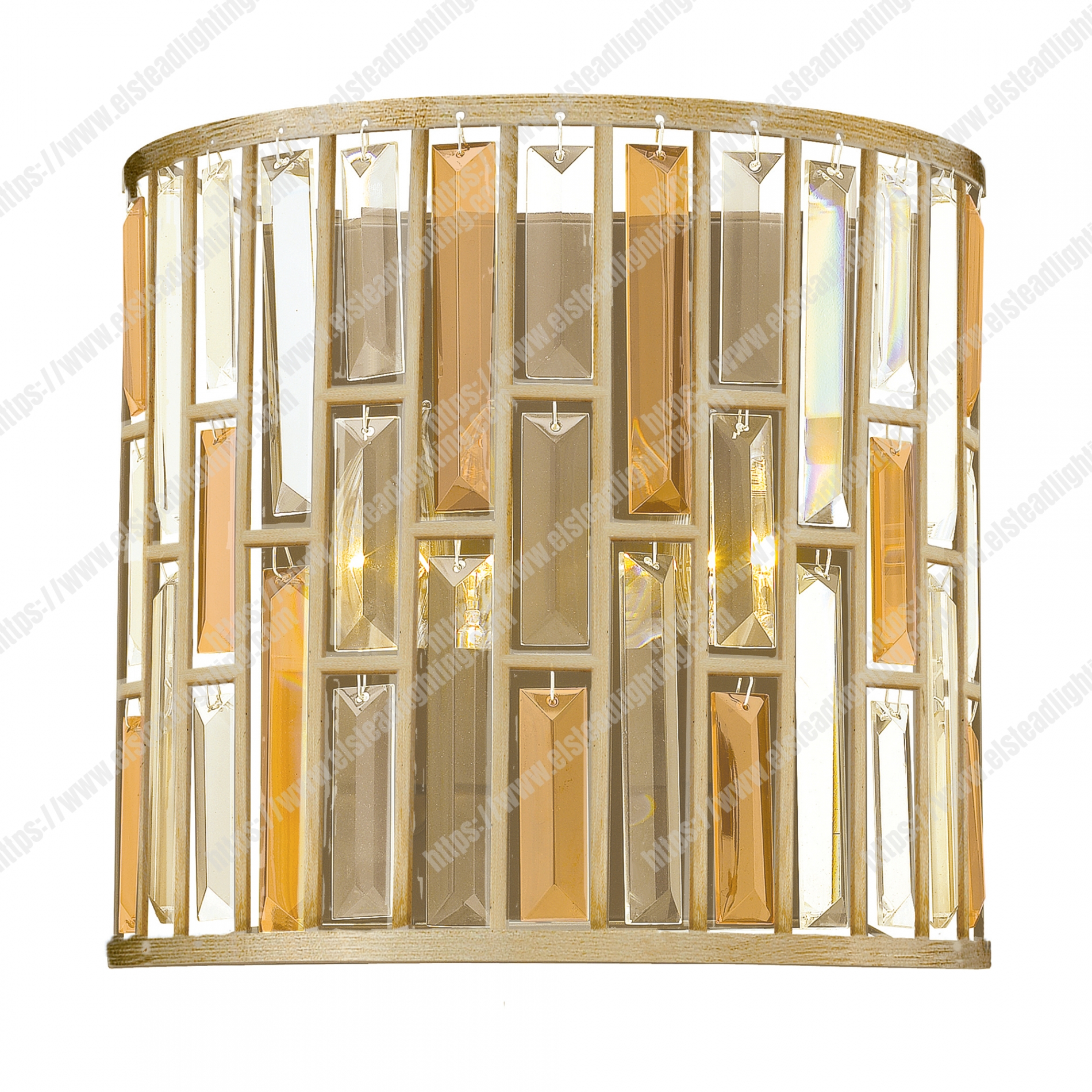 Gemma 2 Light Wall Light - Silver Leaf
