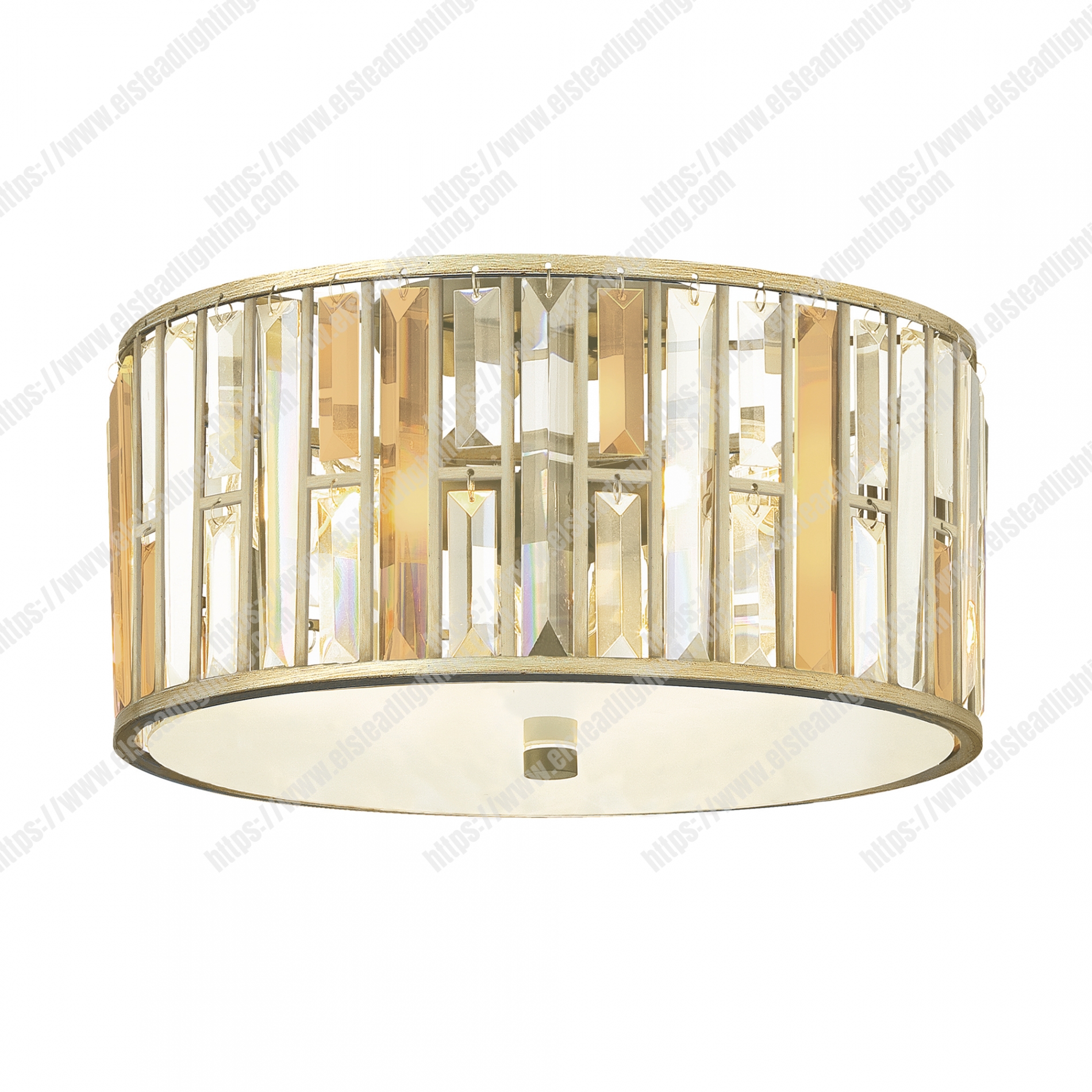 Gemma 3 Light Flush Mount - Silver Leaf