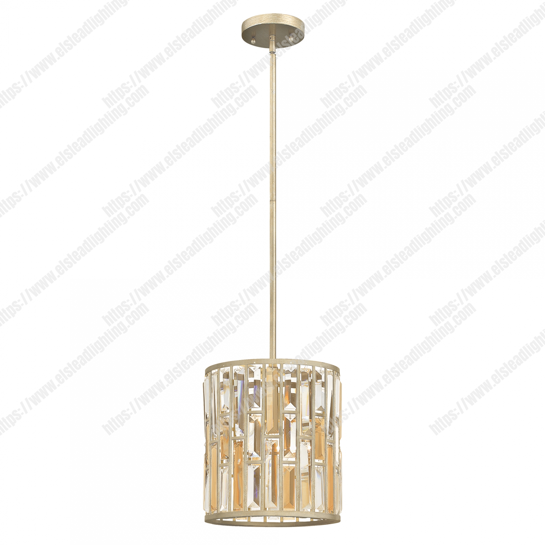 Gemma 1 Light Mini Pendant - Silver Leaf