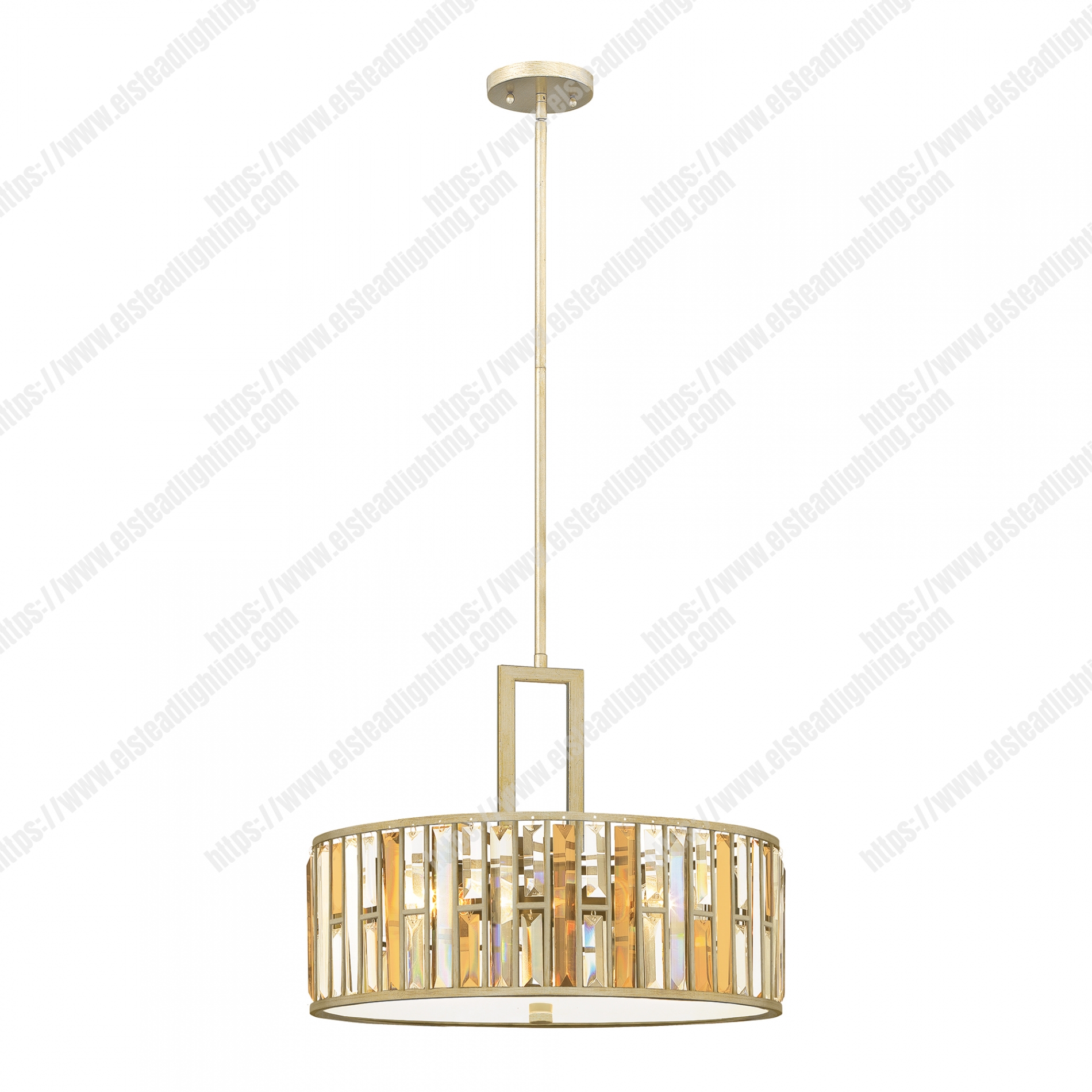 Gemma 3 Light Pendant - Silver Leaf