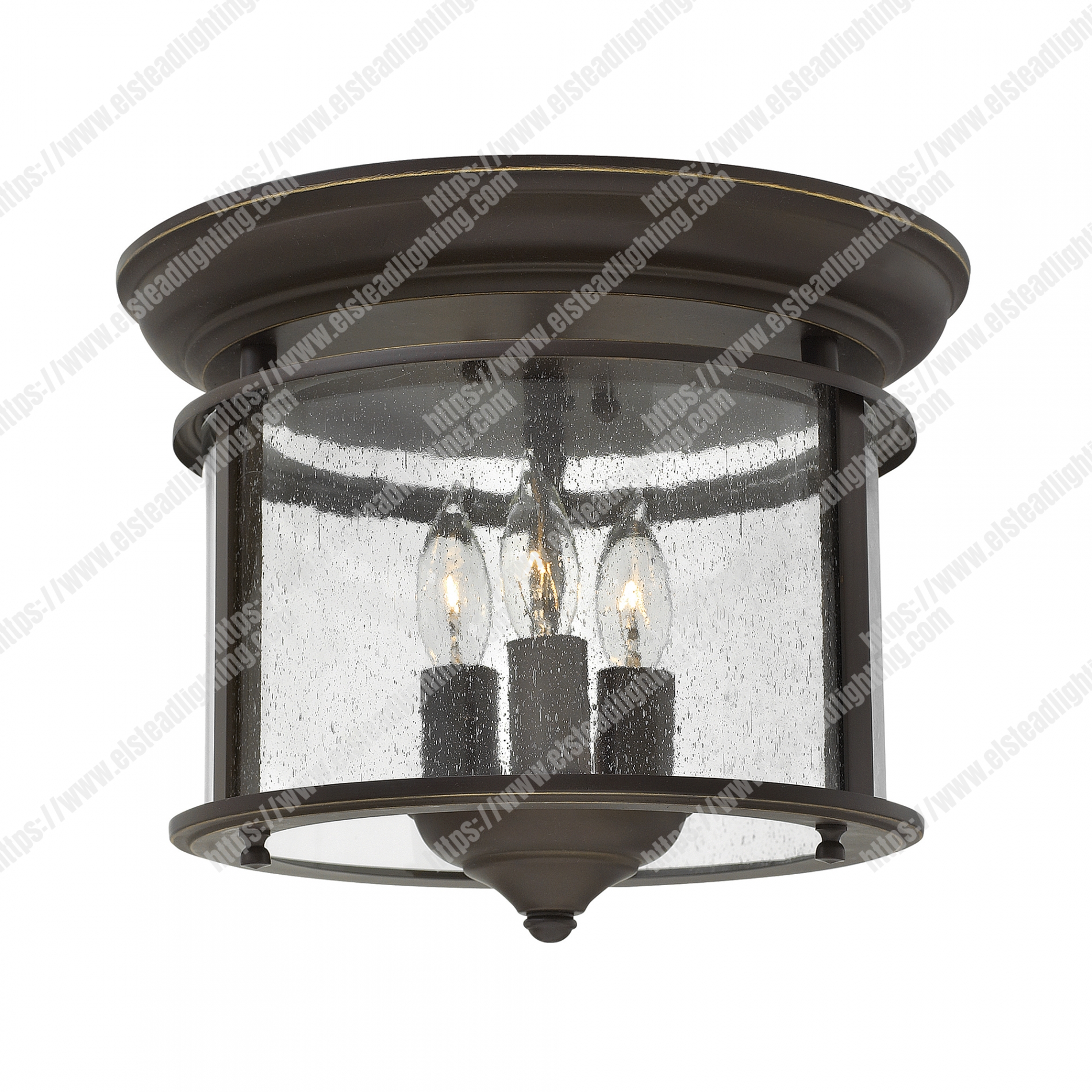 Gentry 3 Light Flush Mount – Olde Bronze