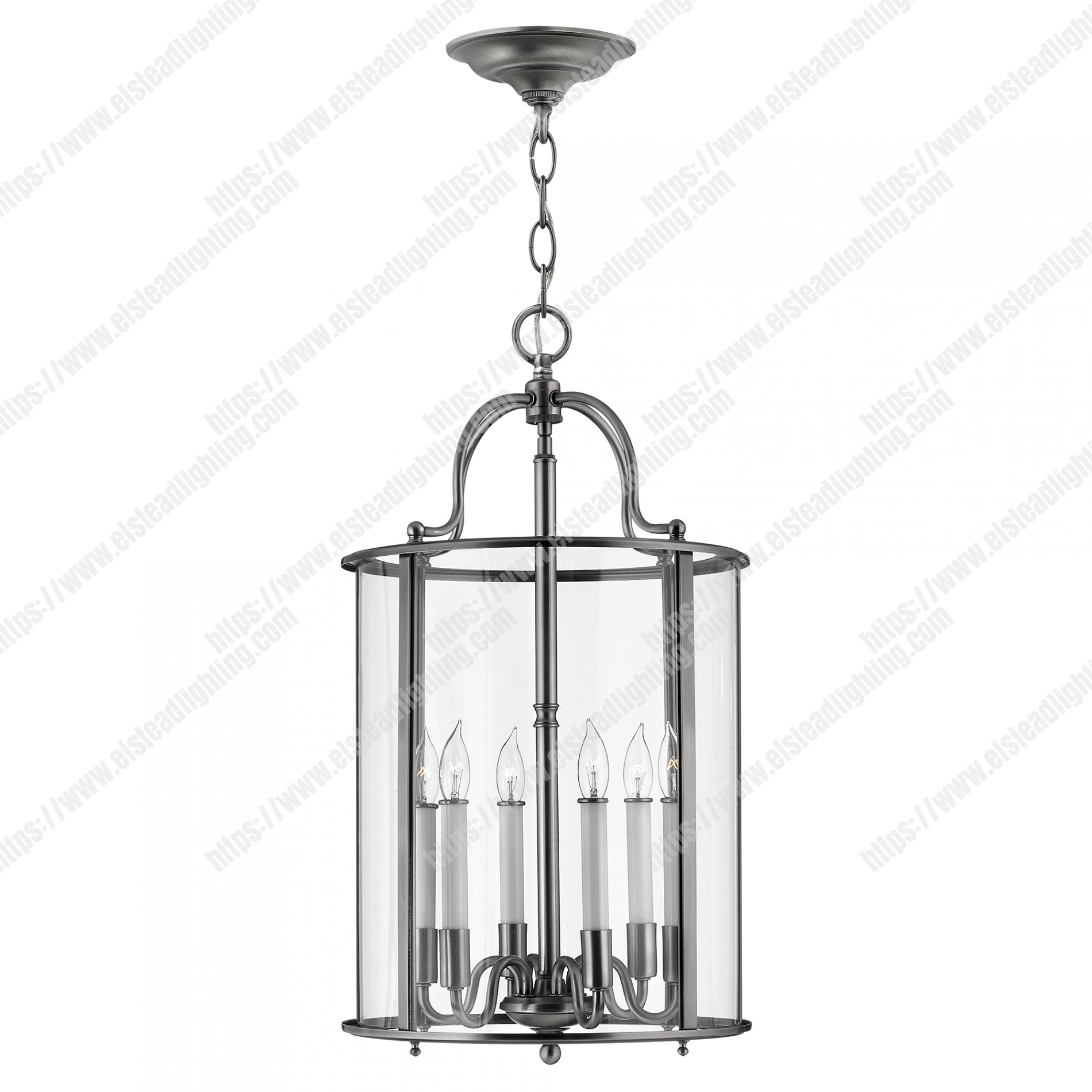 Gentry 6 Light Large Pendant – Pewter