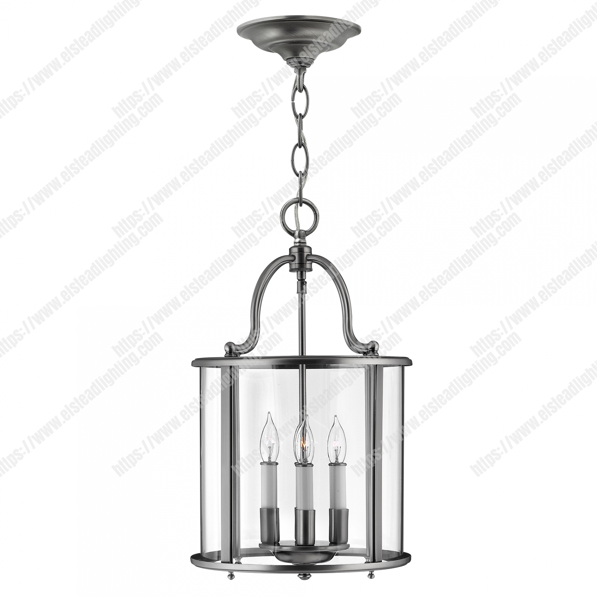 Gentry 4 Light Medium Pendant – Pewter
