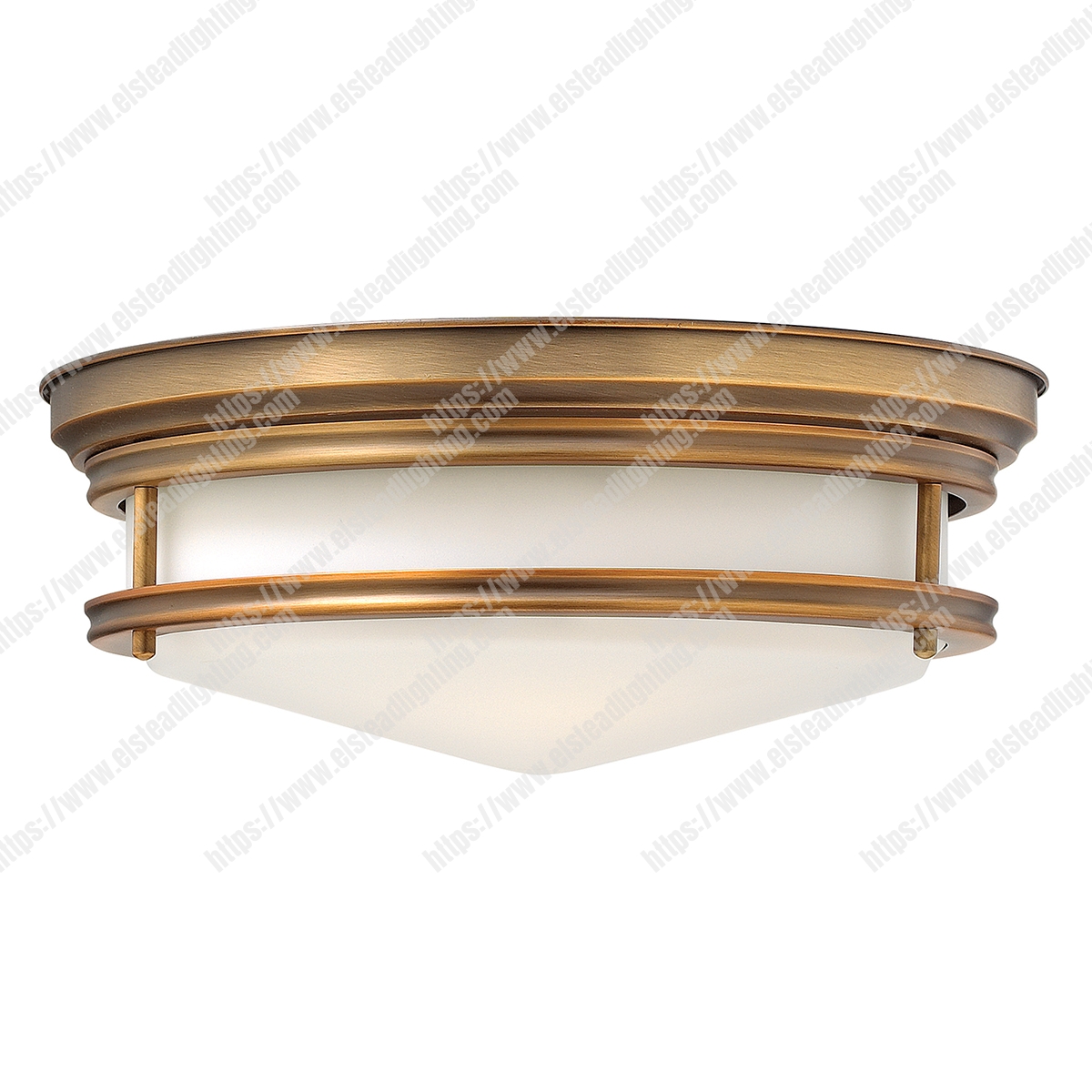 Hadley 3 Light Flush – Brushed Bronze