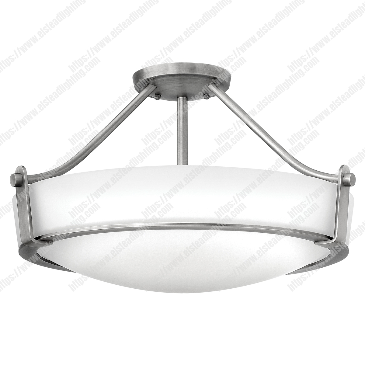 Hathaway 2 Light Medium Semi-flush - Antique Nickel