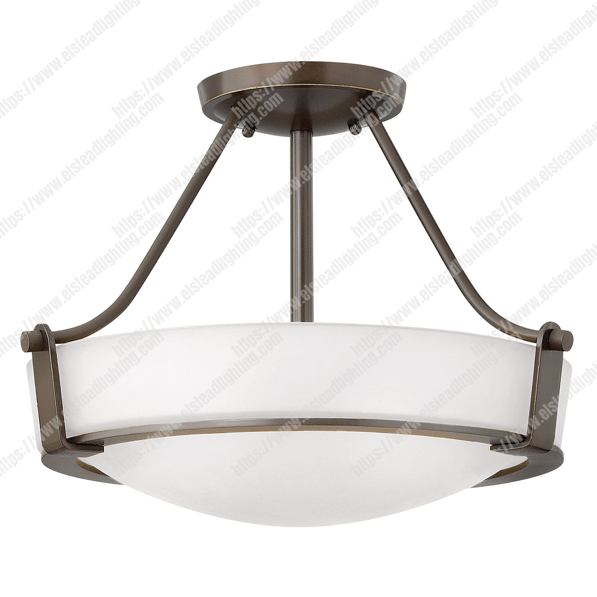 Hathaway 3 Light Small Semi-flush – Olde Bronze