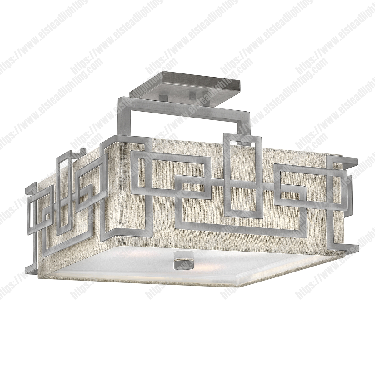 Lanza 3 Light Semi Flush Mount - Antique Nickel