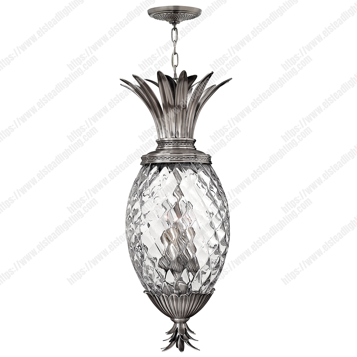 Plantation 4 Light Pentant - Polished Antique Nickel