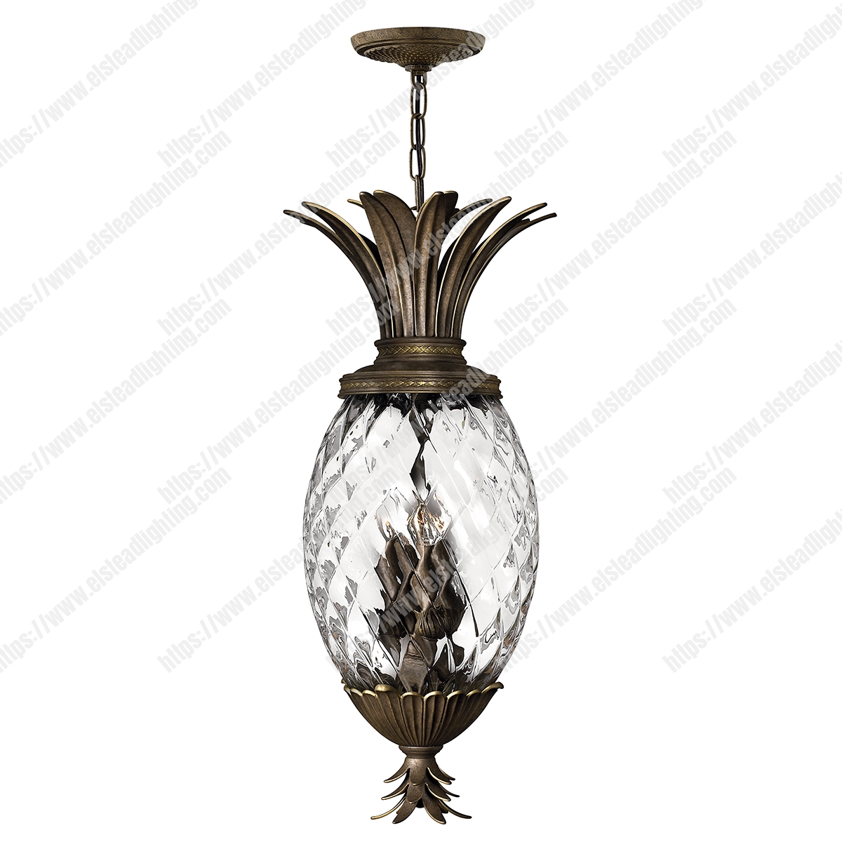 Plantation 4 Light Pentant – Pearl Bronze