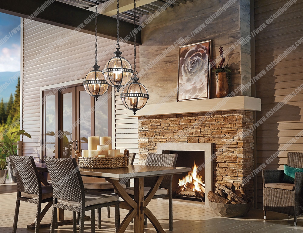 Halleron 3 Light Chain Lantern