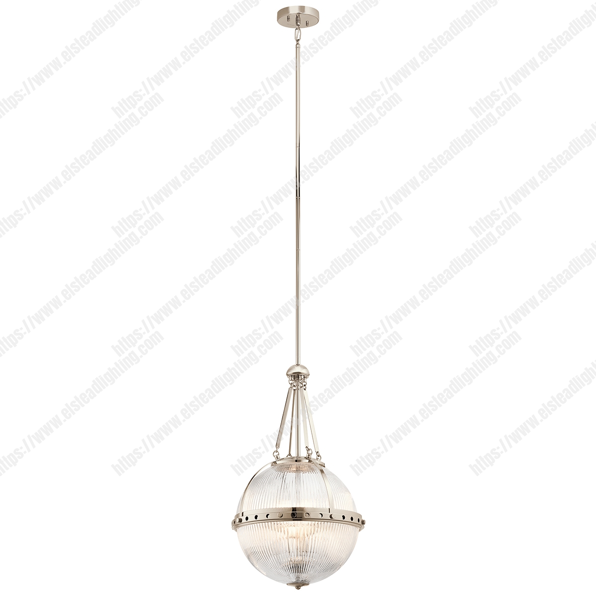 Aster 3 Light Pendant - Polished Nickel