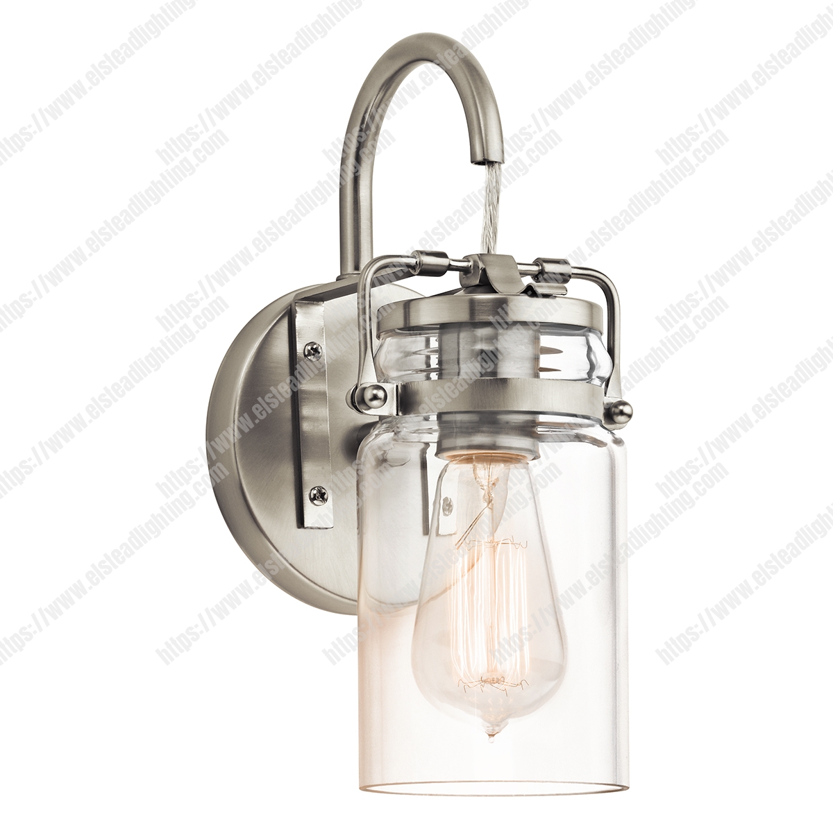 Brinley 1 Light Wall Light – Brushed Nickel