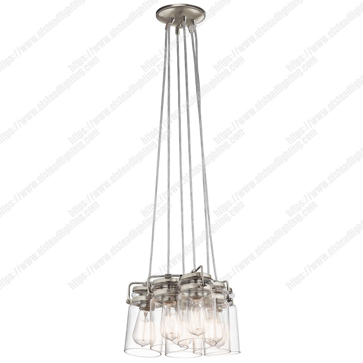 Brinley 6 Light Pendant – Brushed Nickel