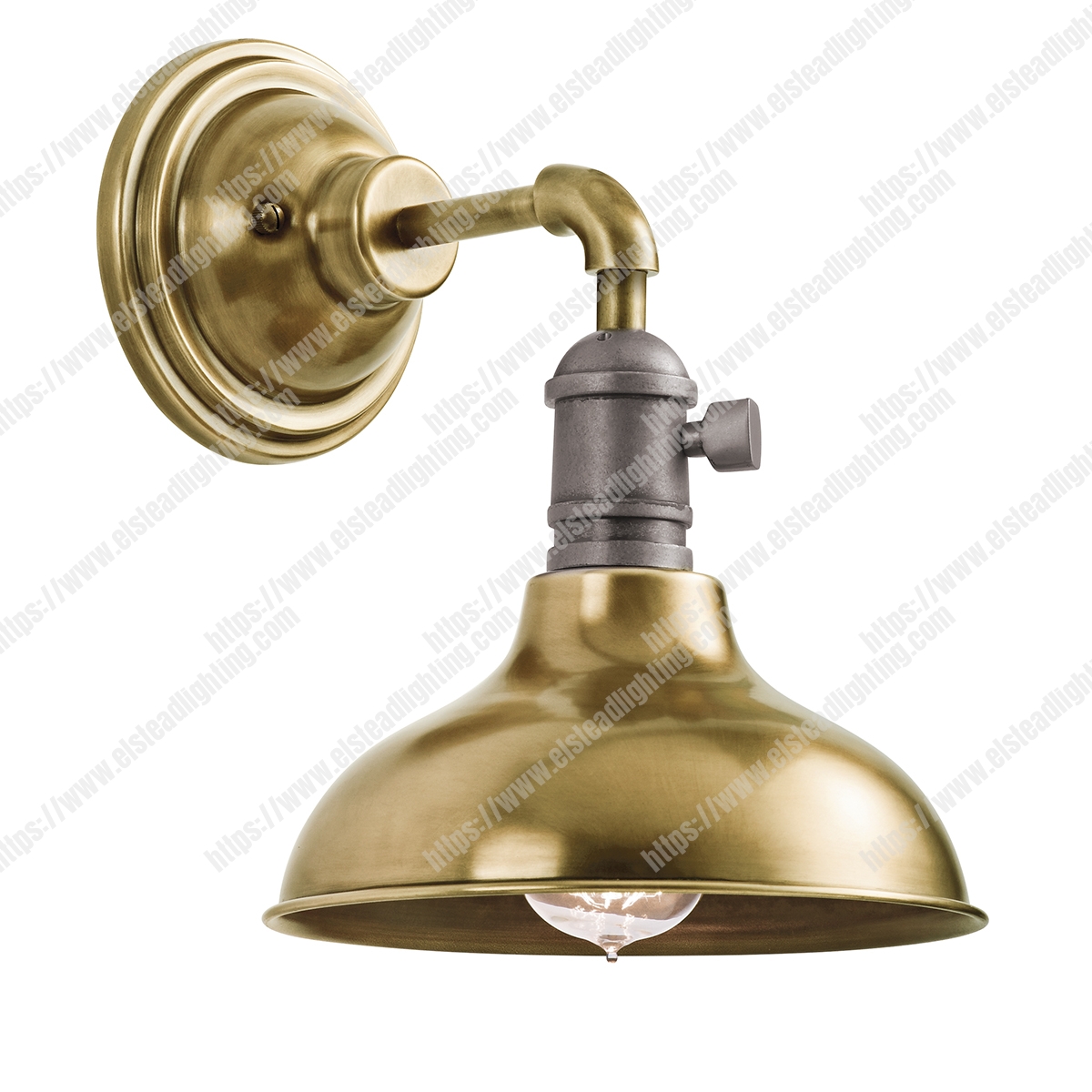 Cobson 1 Light Wall Light - Natural Brass