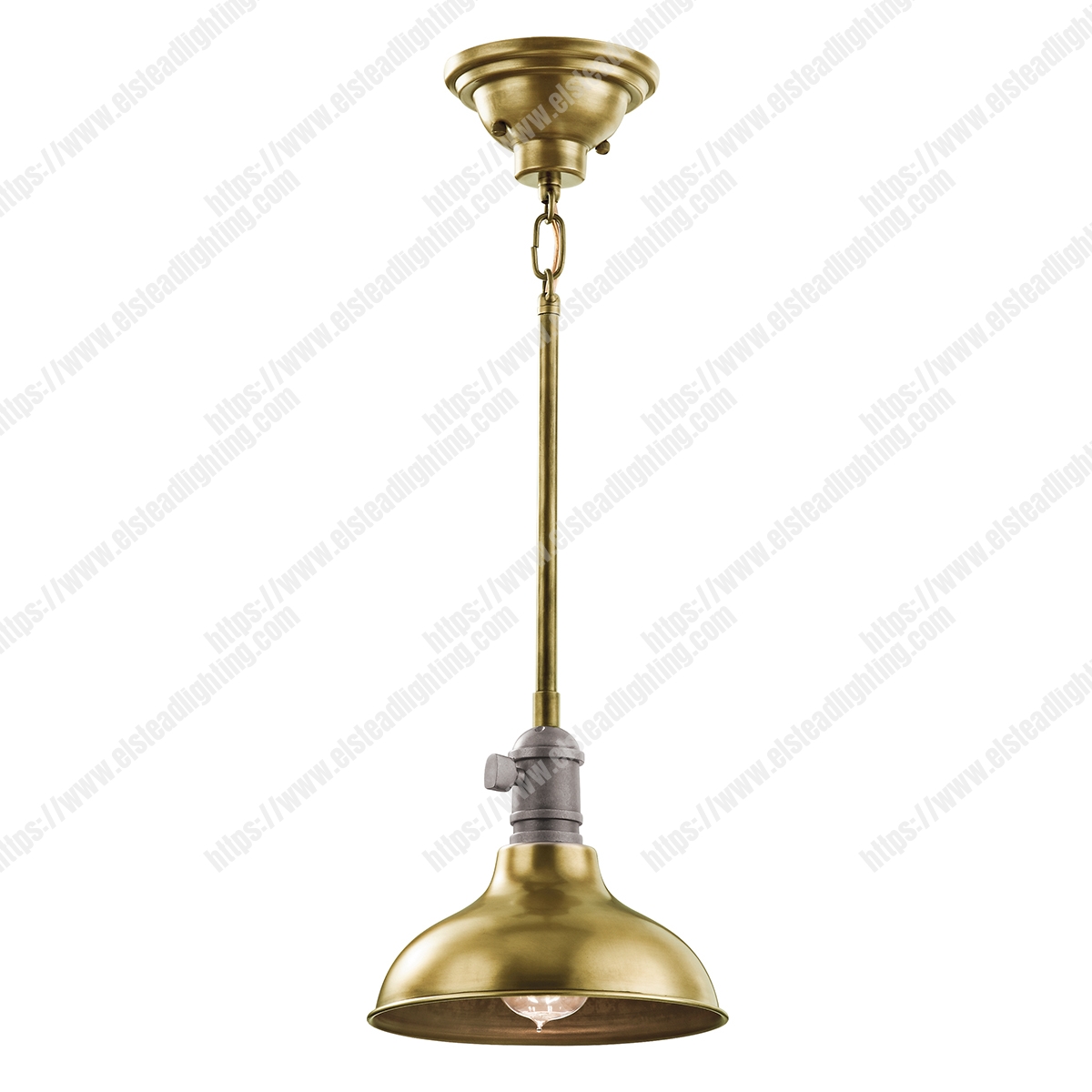 Cobson 1 Light Mini Pendant – Natural Brass