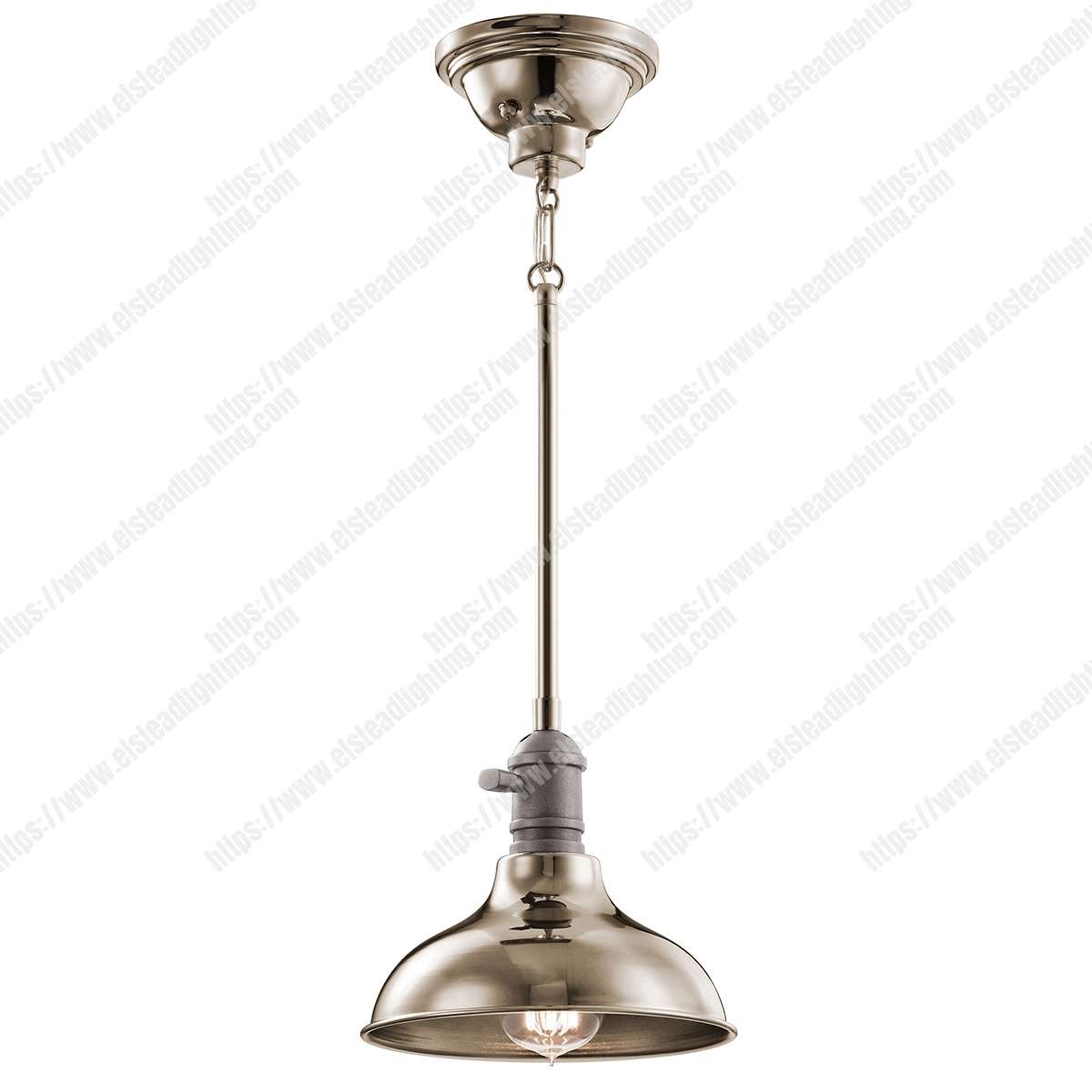 Cobson 1 Light Mini Pendant - Polished Nickel