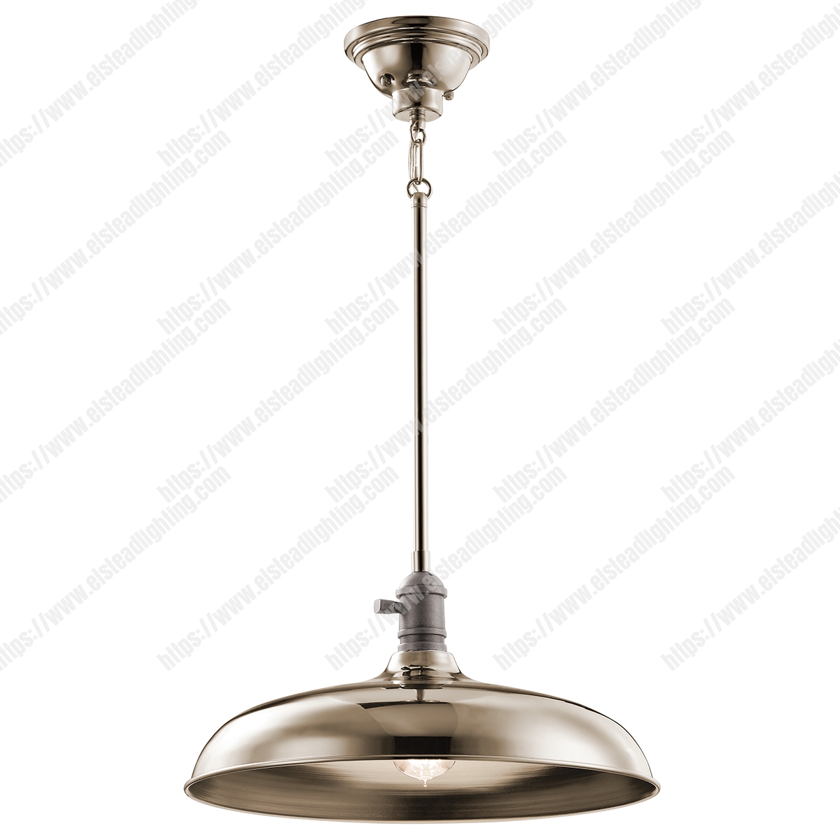 Cobson 1 Light Pendant/Semi Flush – Polished Nickel