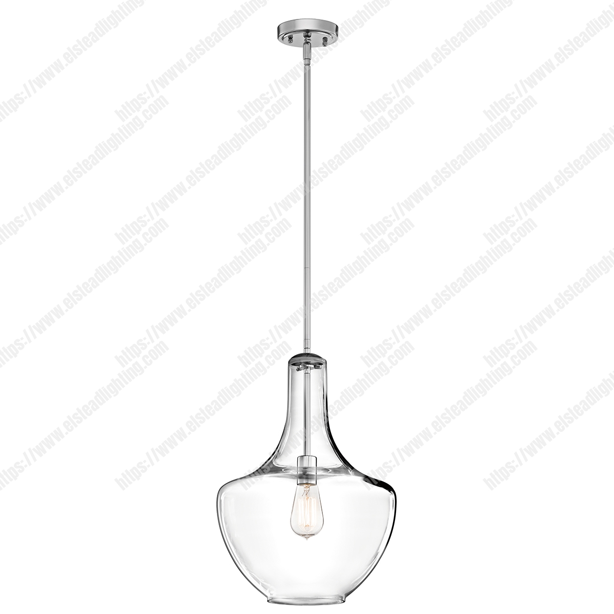 Everly 1 Light Medium Pendant – Chrome