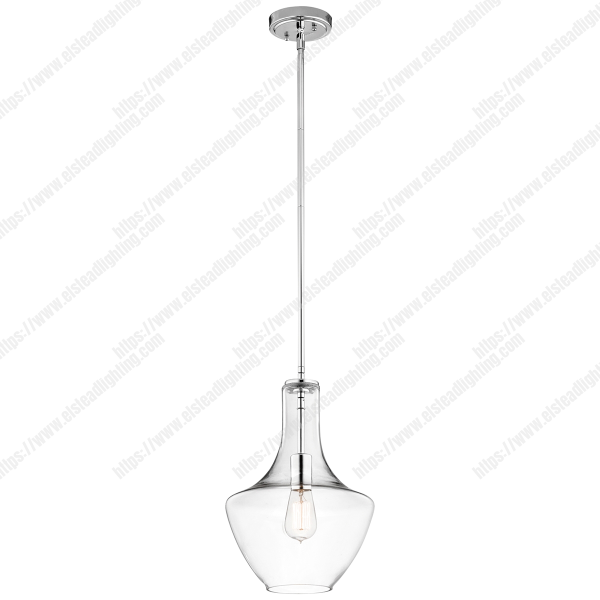 Everly 1 Light Small Pendant - Chrome