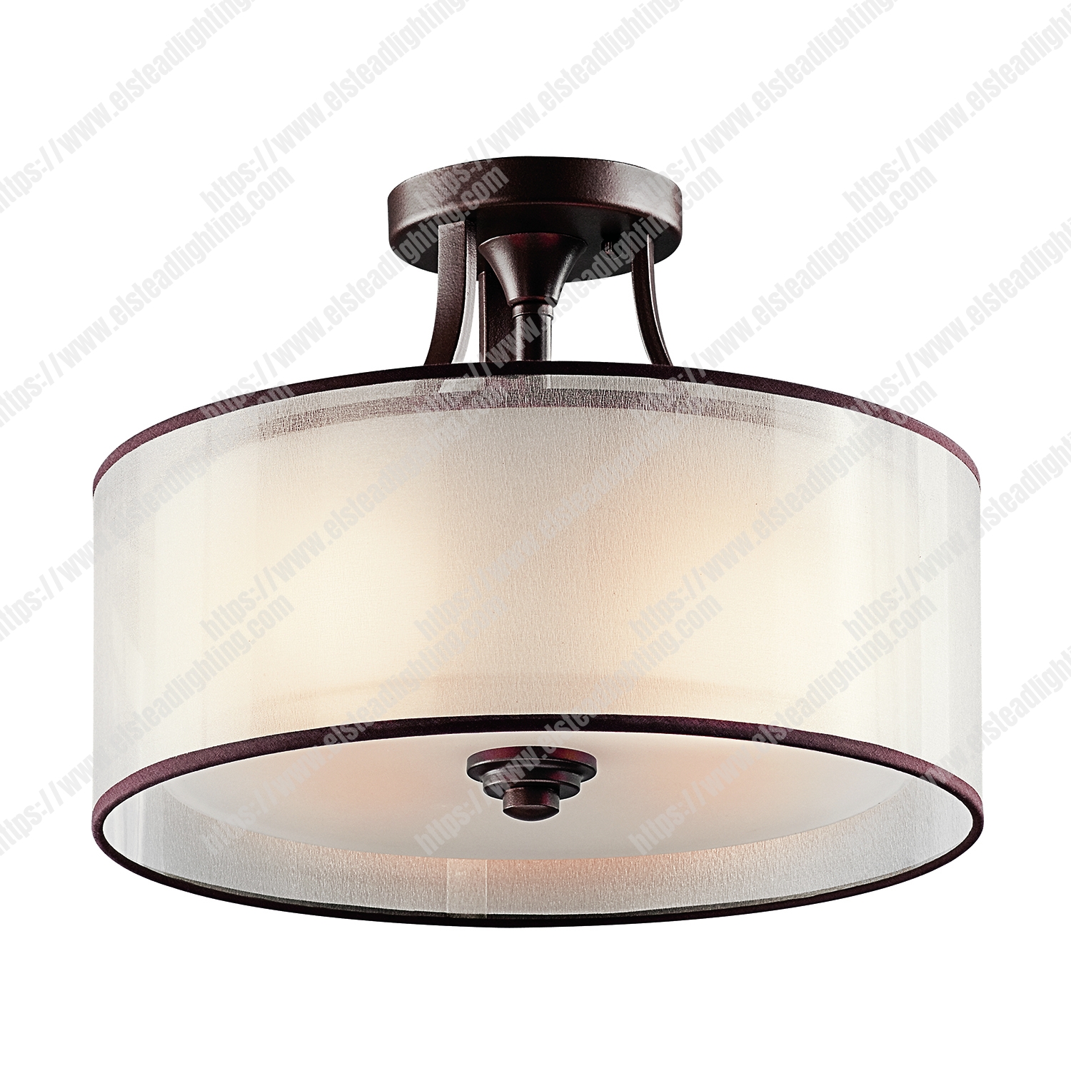 Lacey 3 Light Small Semi-Flush Mount