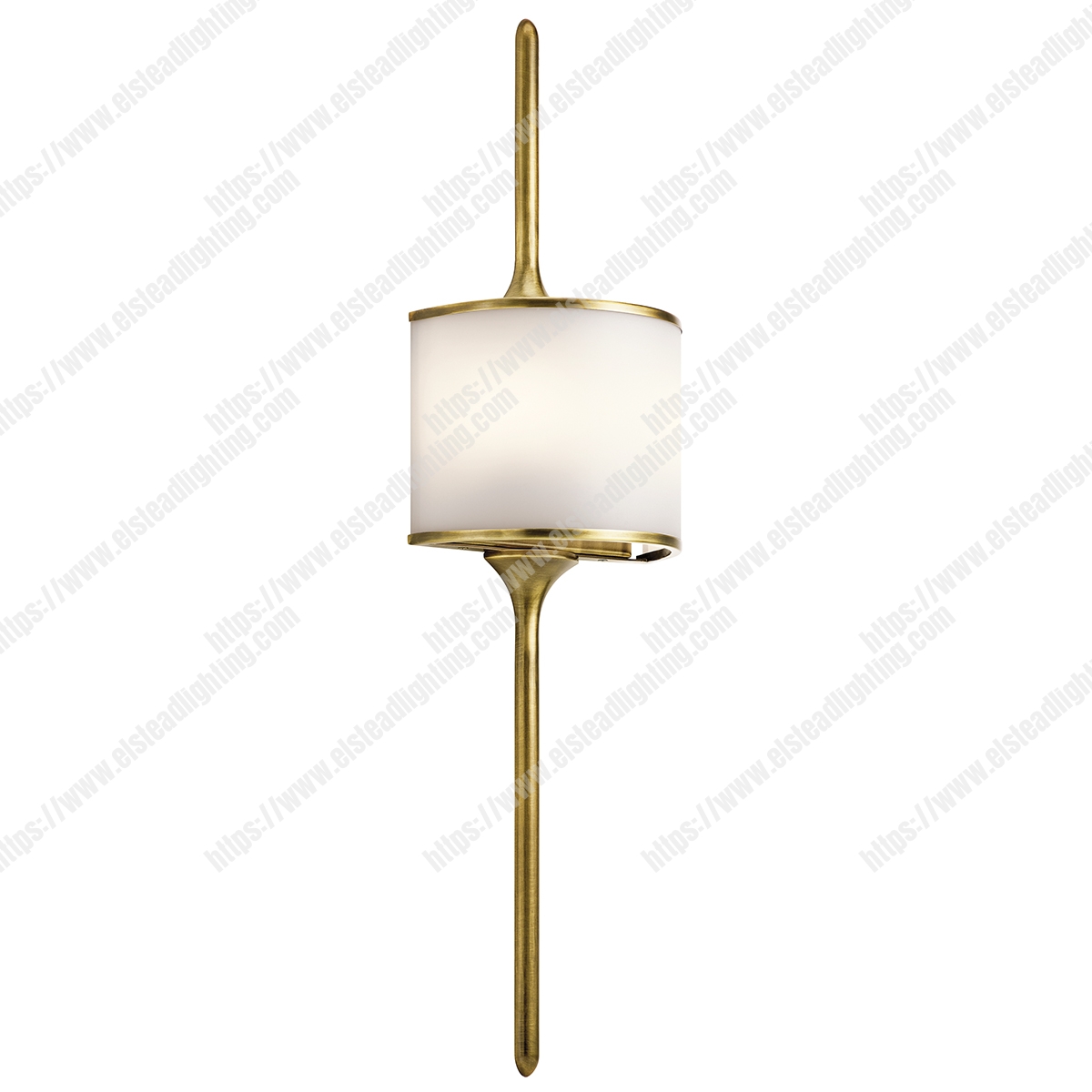 Mona 2 Light Wall Light - Natural Brass