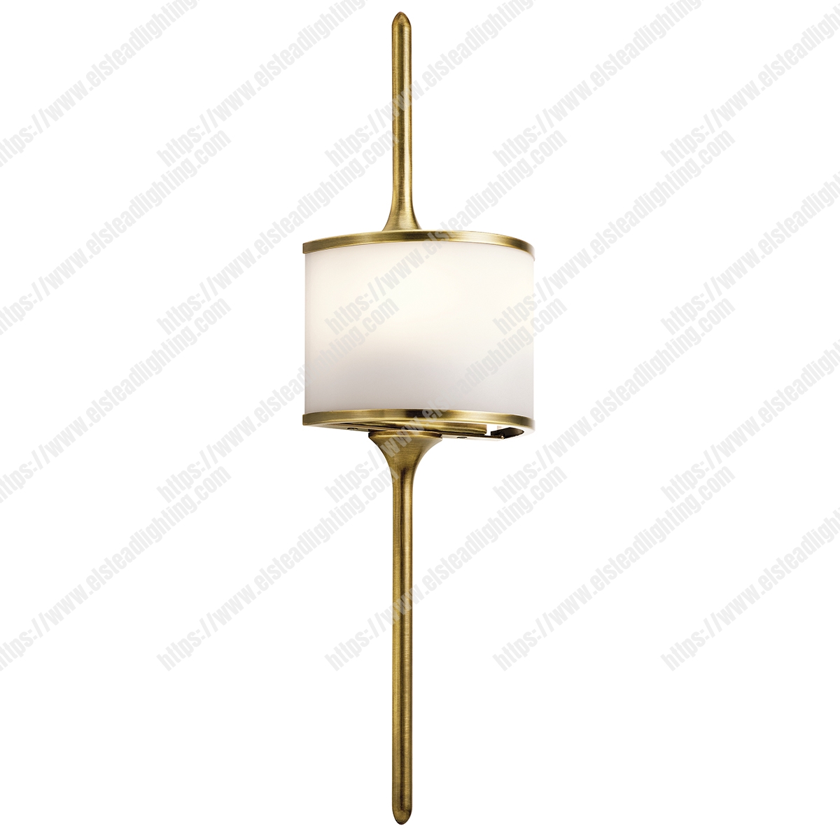 Mona 2 Light Wall Light - Natural Brass