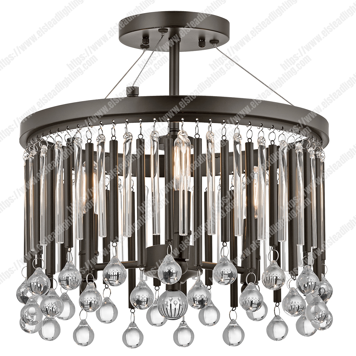 Piper 3 Light Semi Flush