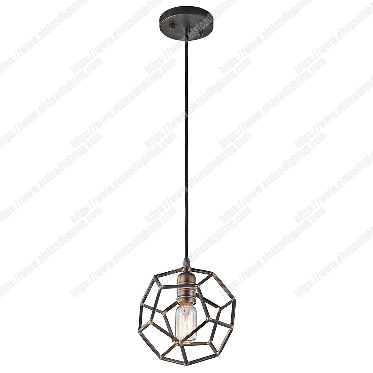Rocklyn 1 Light Mini Pendant Raw Steel
