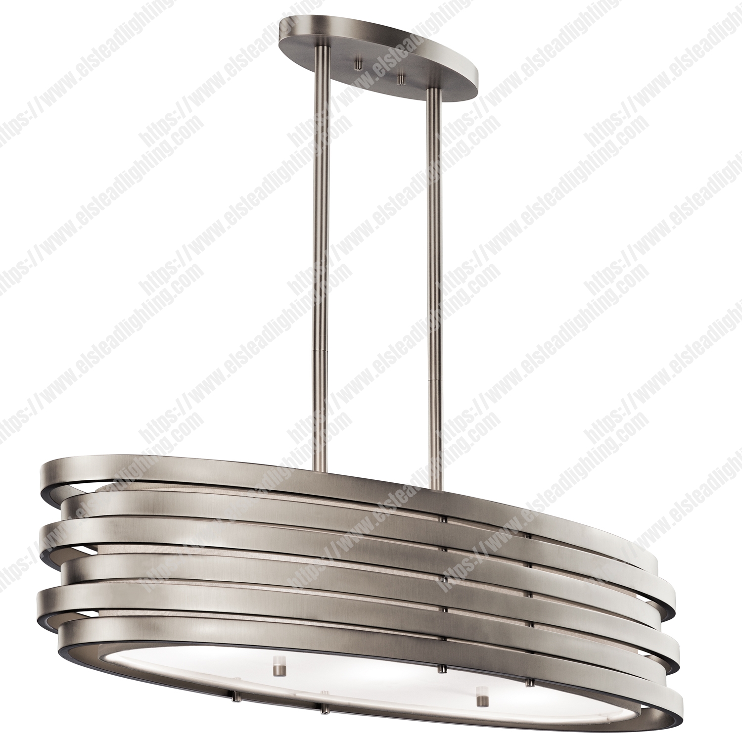 Roswell  3 Light Oval Island Pendant