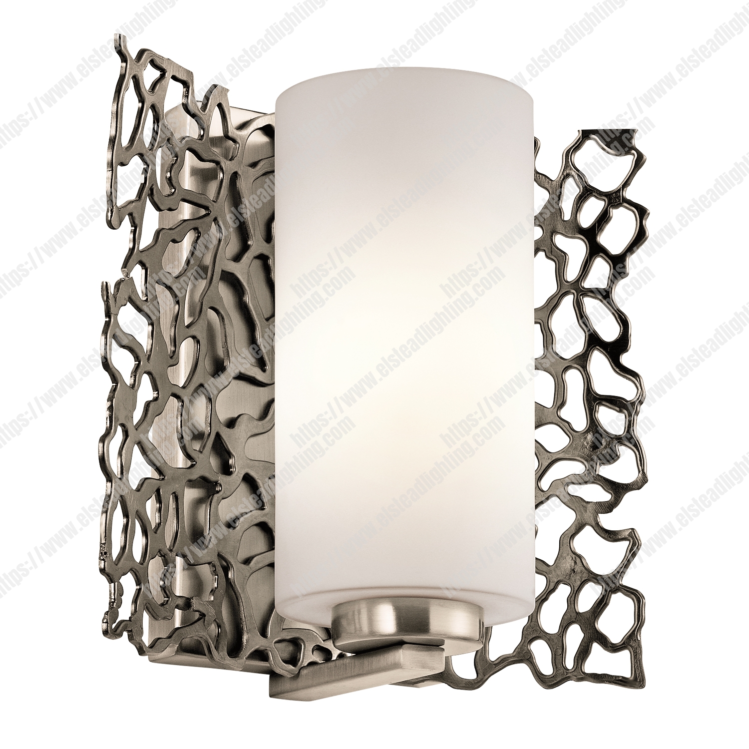 Silver Coral 1 Light Wall Light