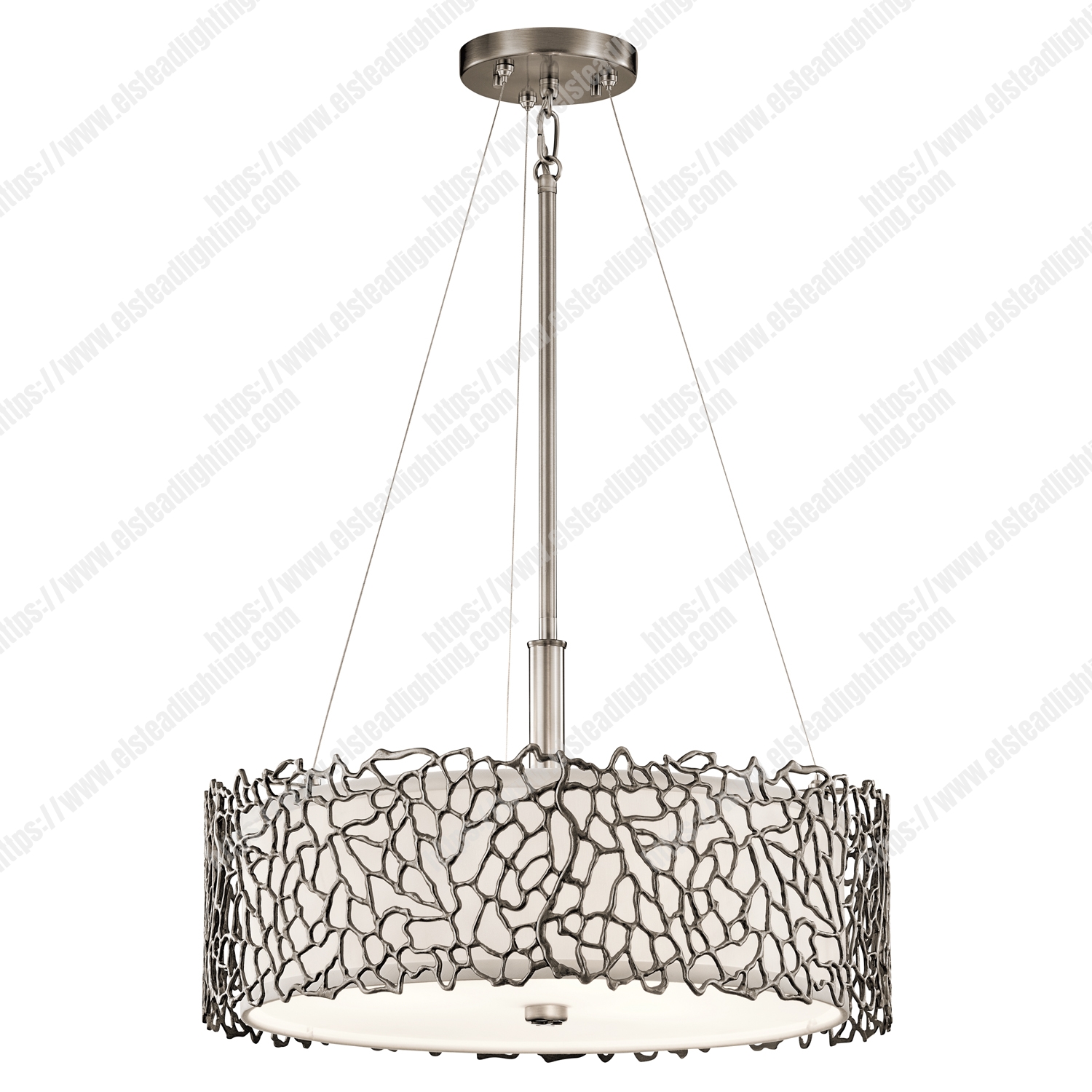 Silver Coral 3 Light Duo-Mount Pendant