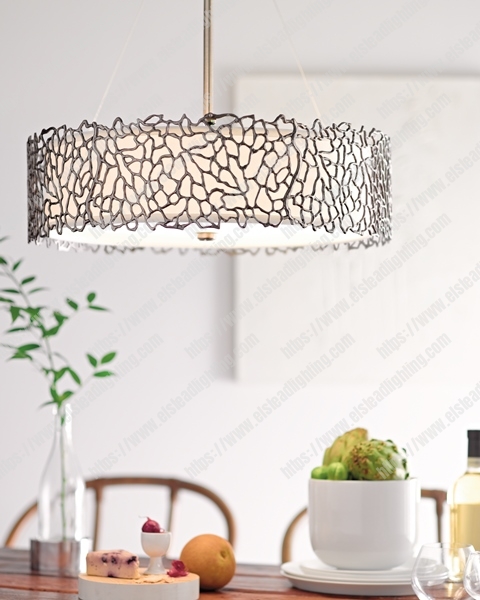Silver Coral 4 Light Pendant