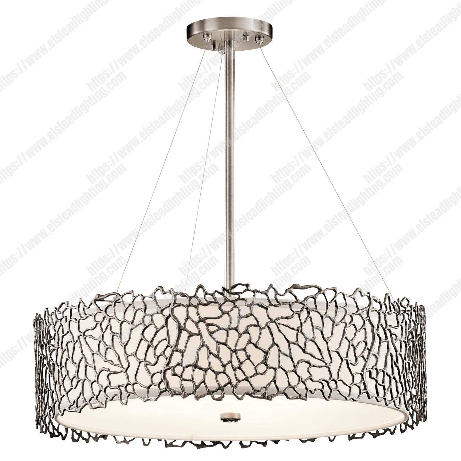 Silver Coral 4 Light Pendant