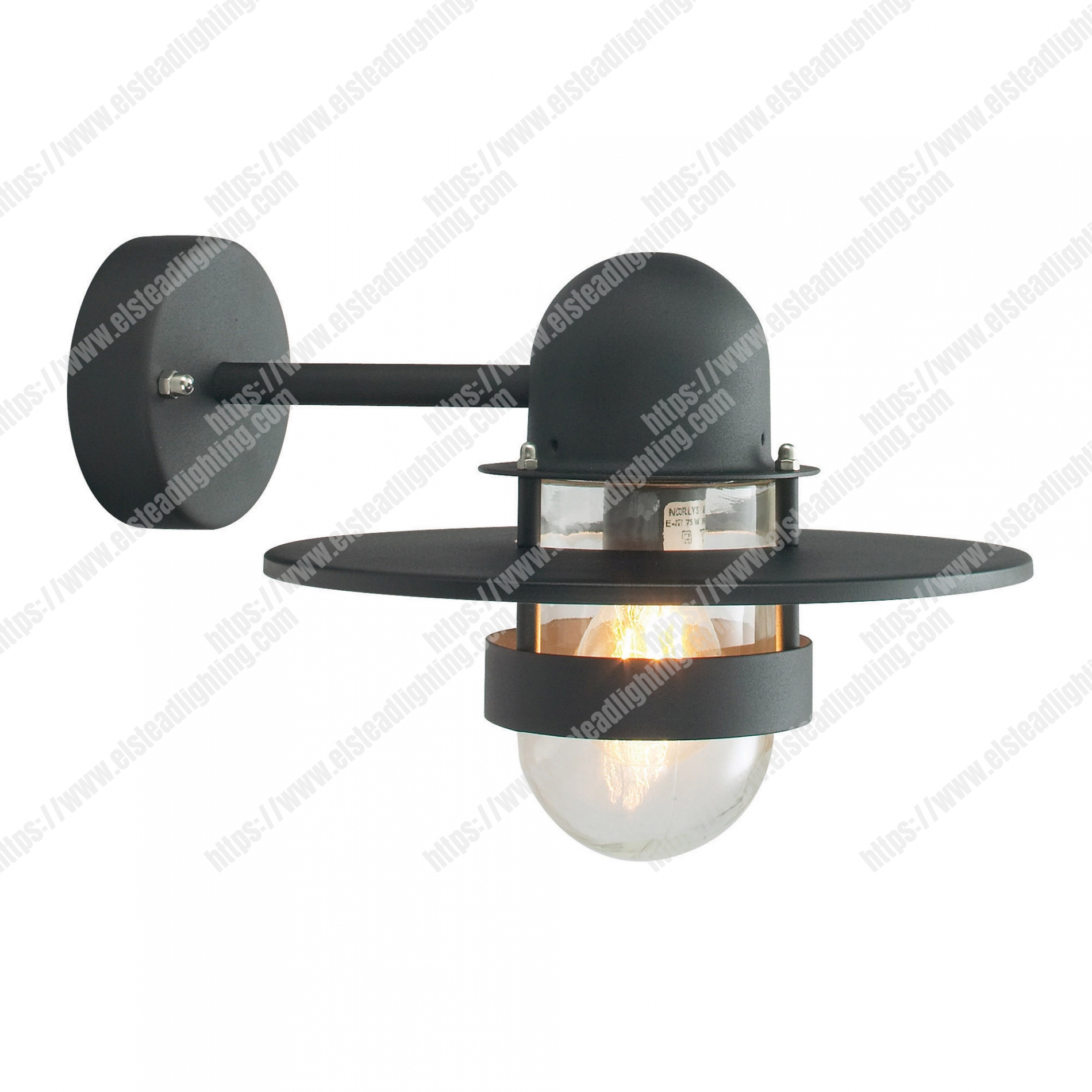 Bergen 1 Light Wall Lantern - Black