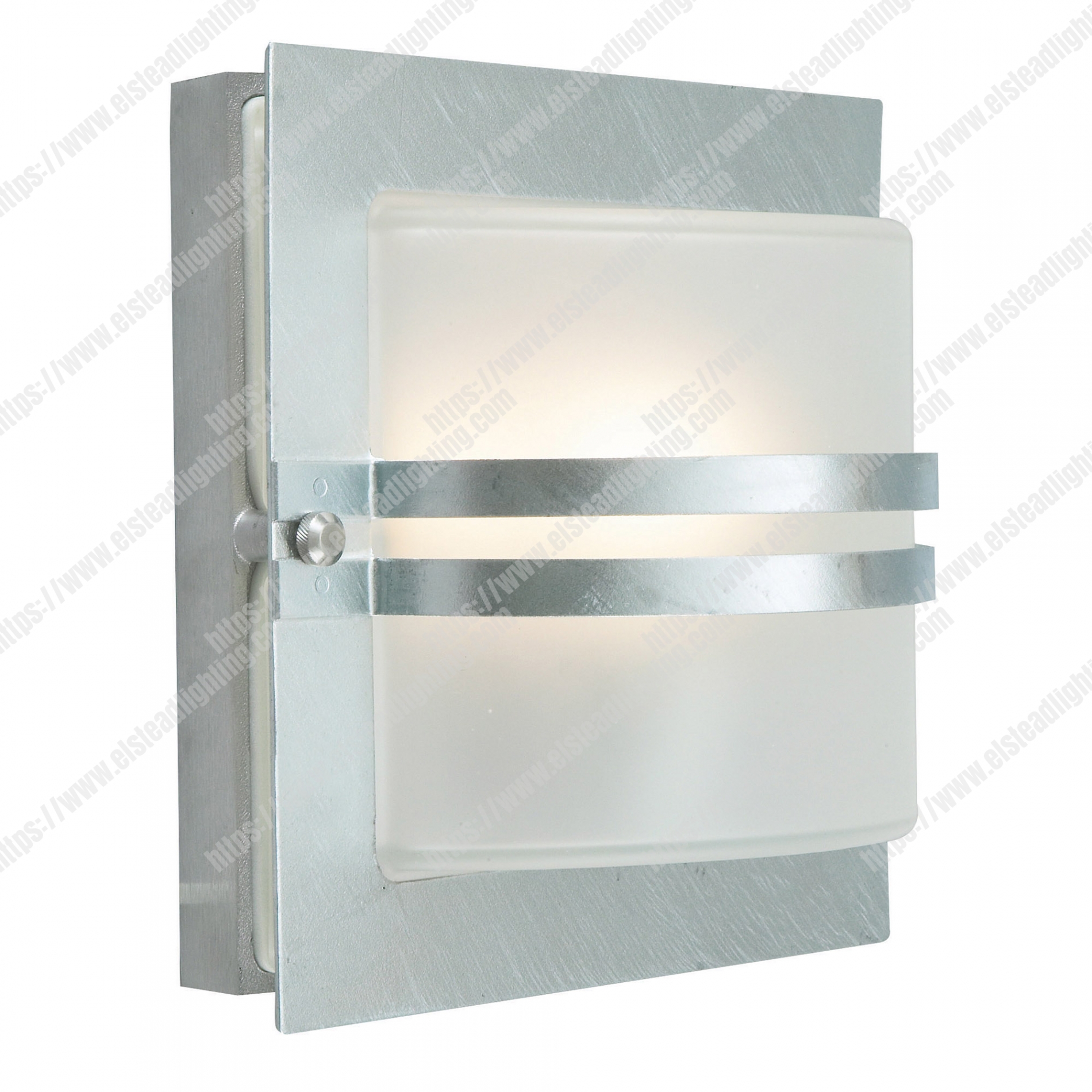 Bern 1 Light Wall Lantern – Galvanised With Clear Glass