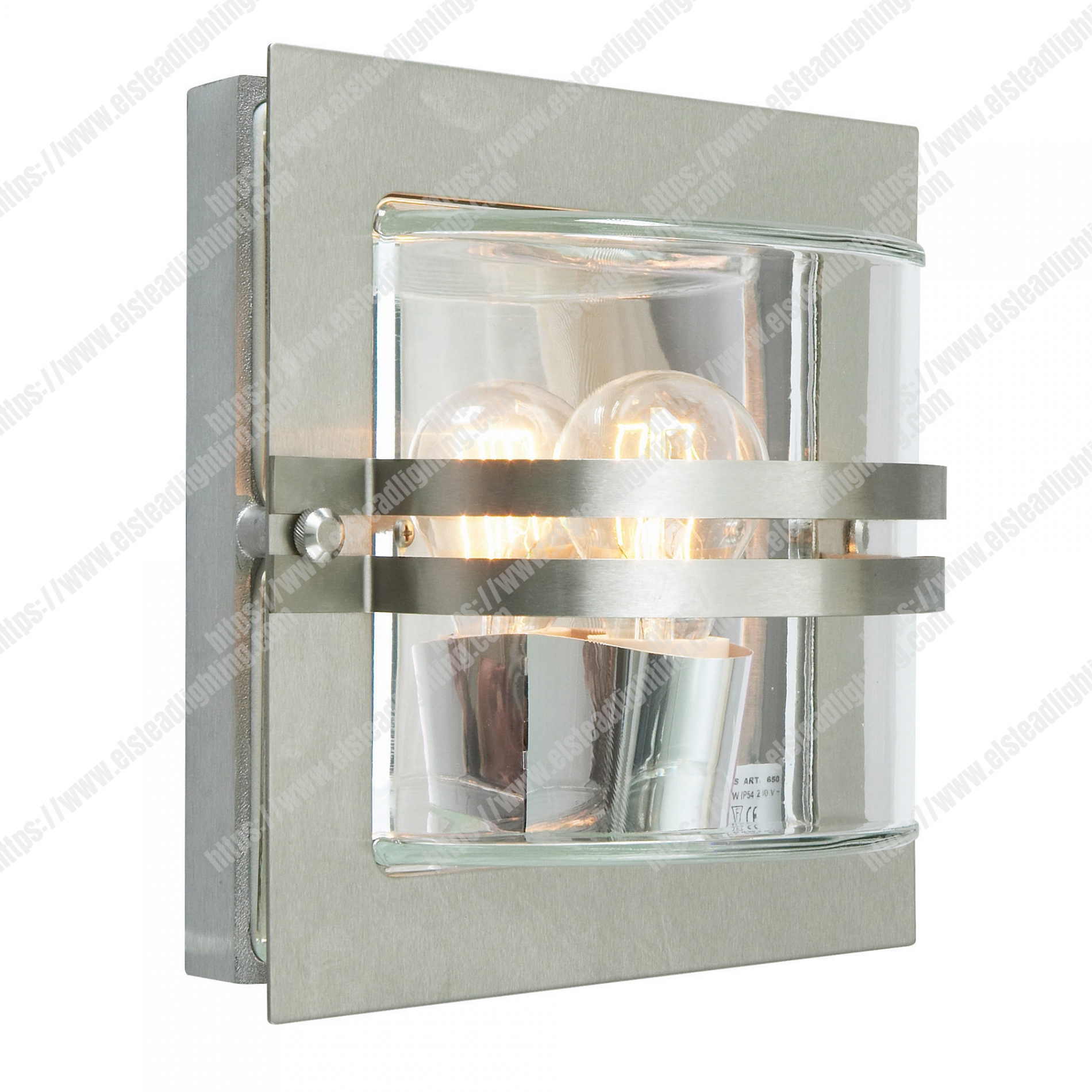 Bern 1 Light Wall Lantern - Stainless Steel With Frosted Glass