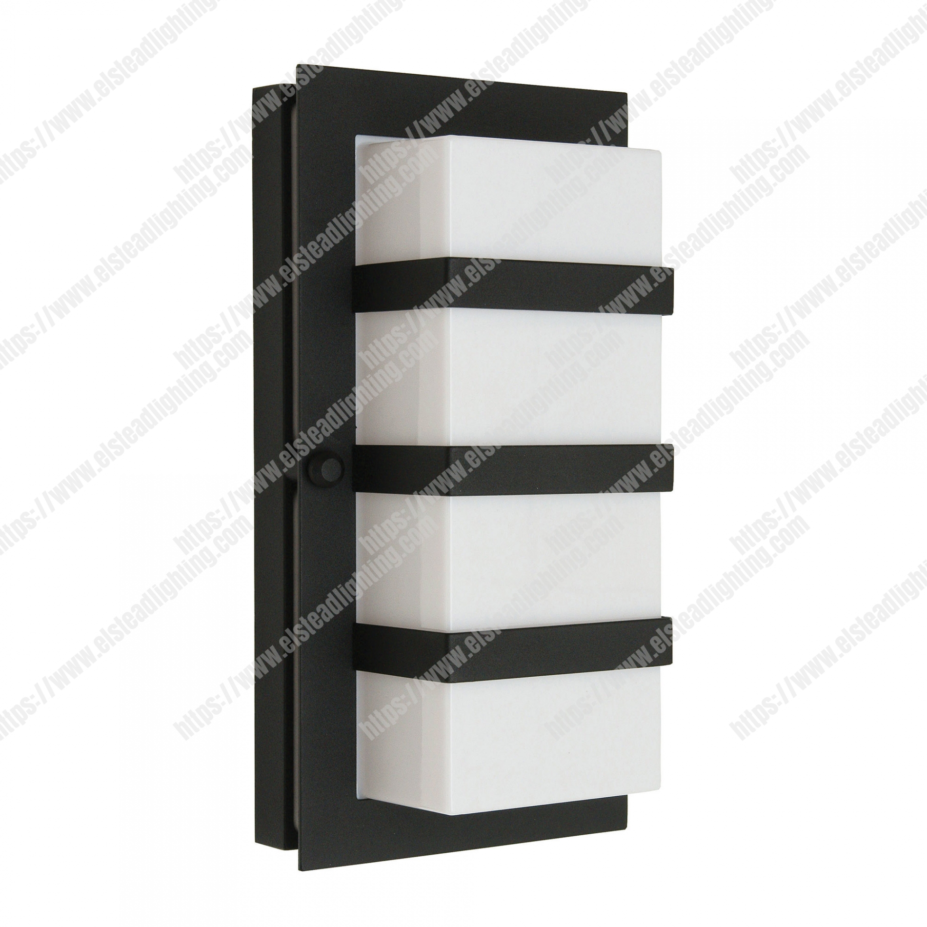 Boden 1 Light Wall Light - Black With Opal Glass