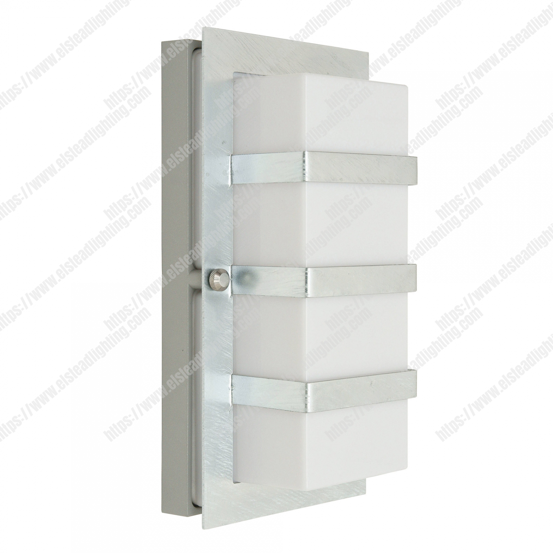 Boden 1 Light Wall Light - Galvanised With Opal Glass