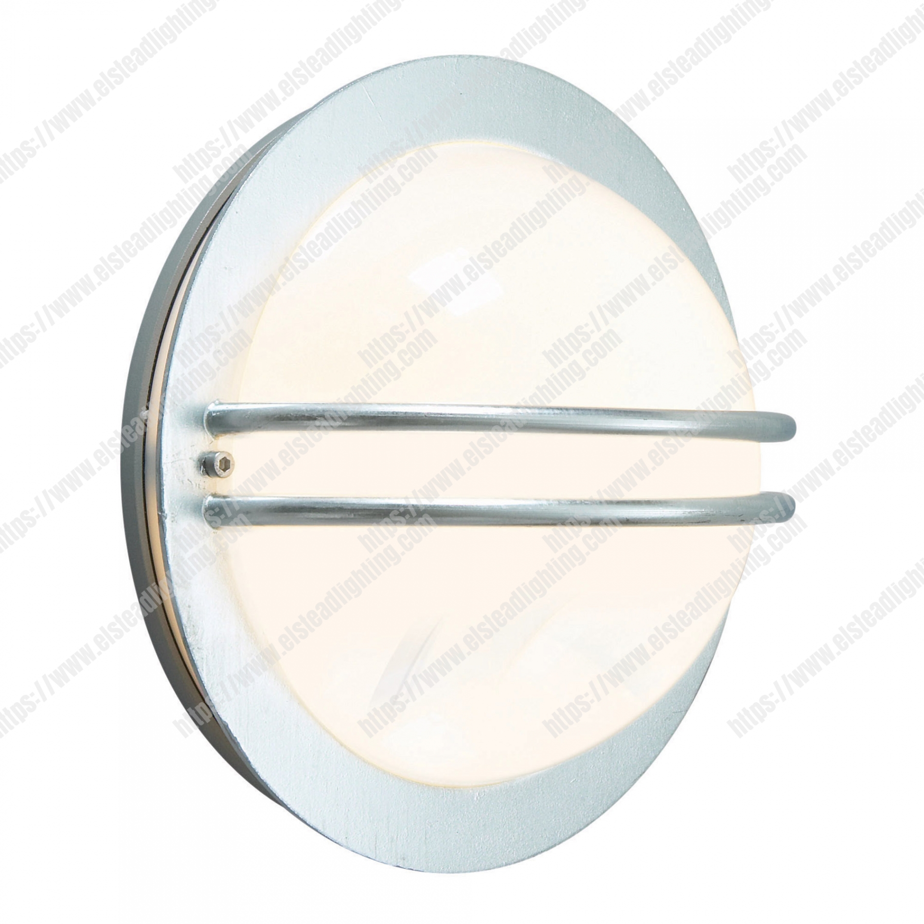 Bremen 1 Light Wall Lantern - Galvanised With Opal Glass