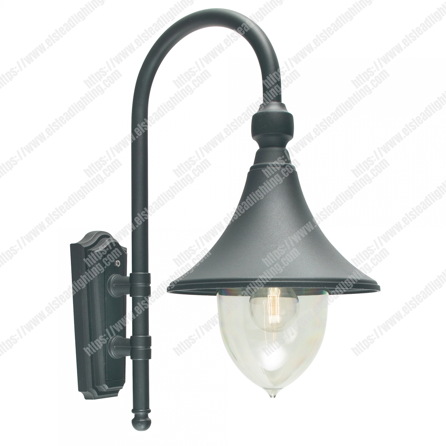Firenze 1 Light Wall Lantern - Black