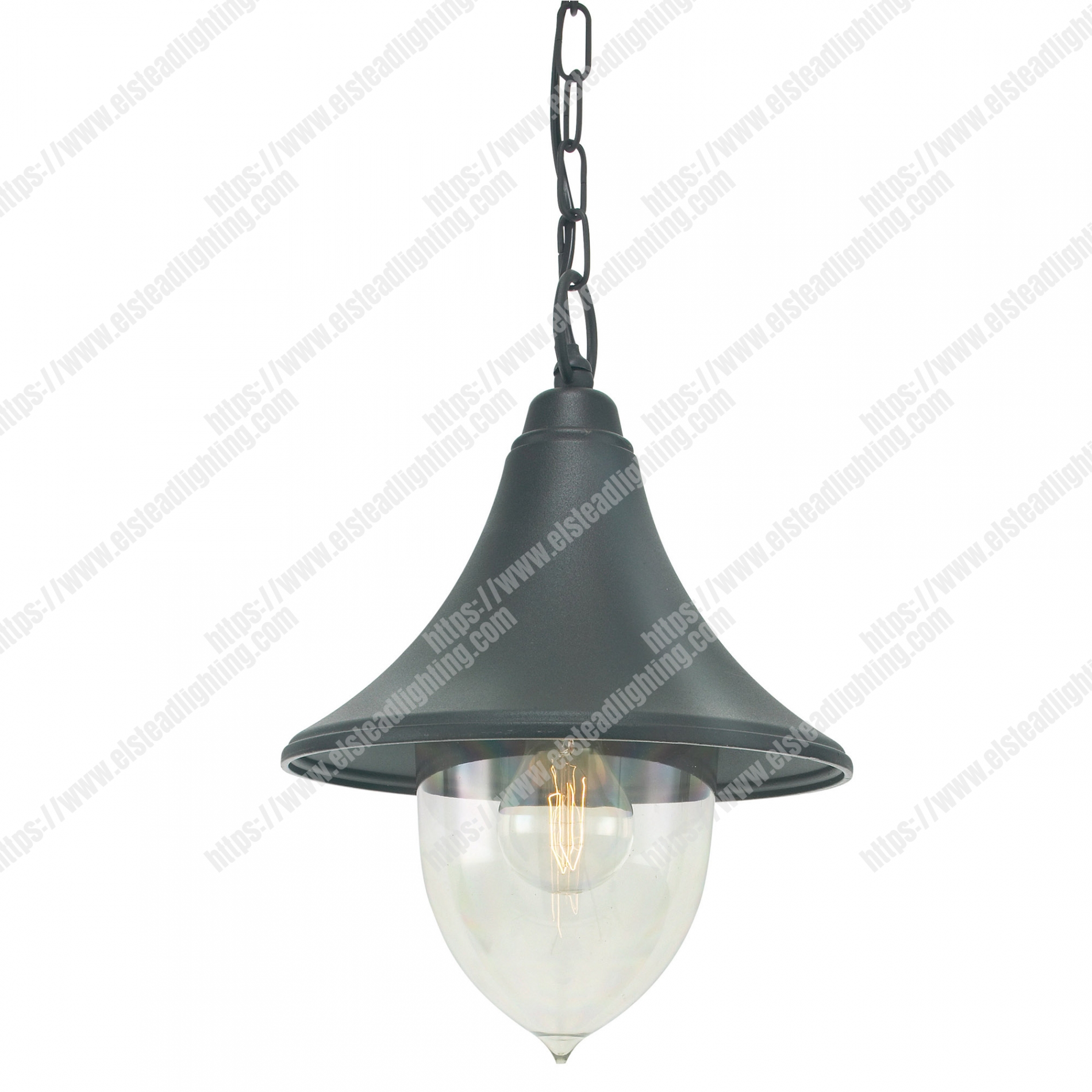 Firenze 1 Light Chain Lantern - Black