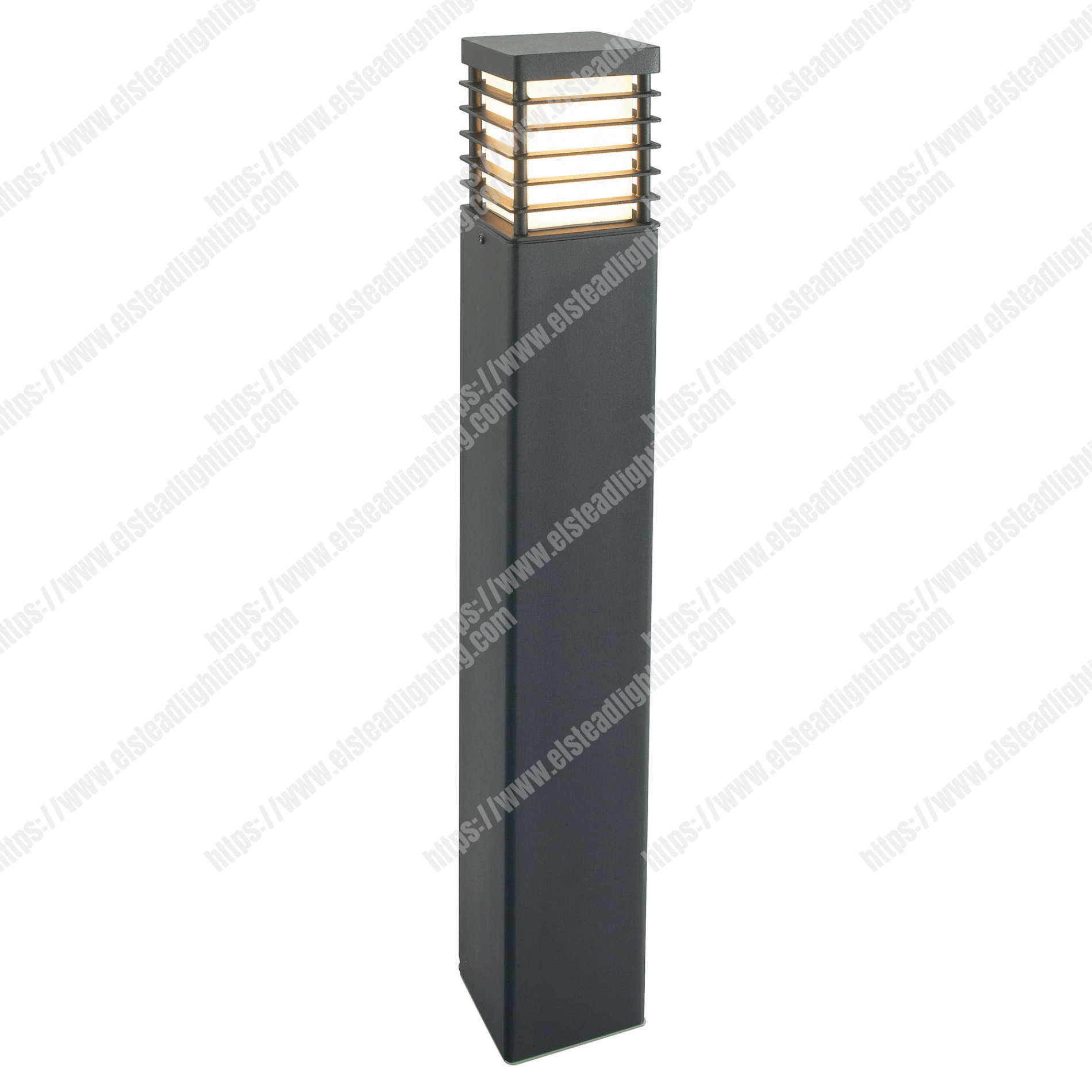 Halmstad 1 Light Large Bollard – Black