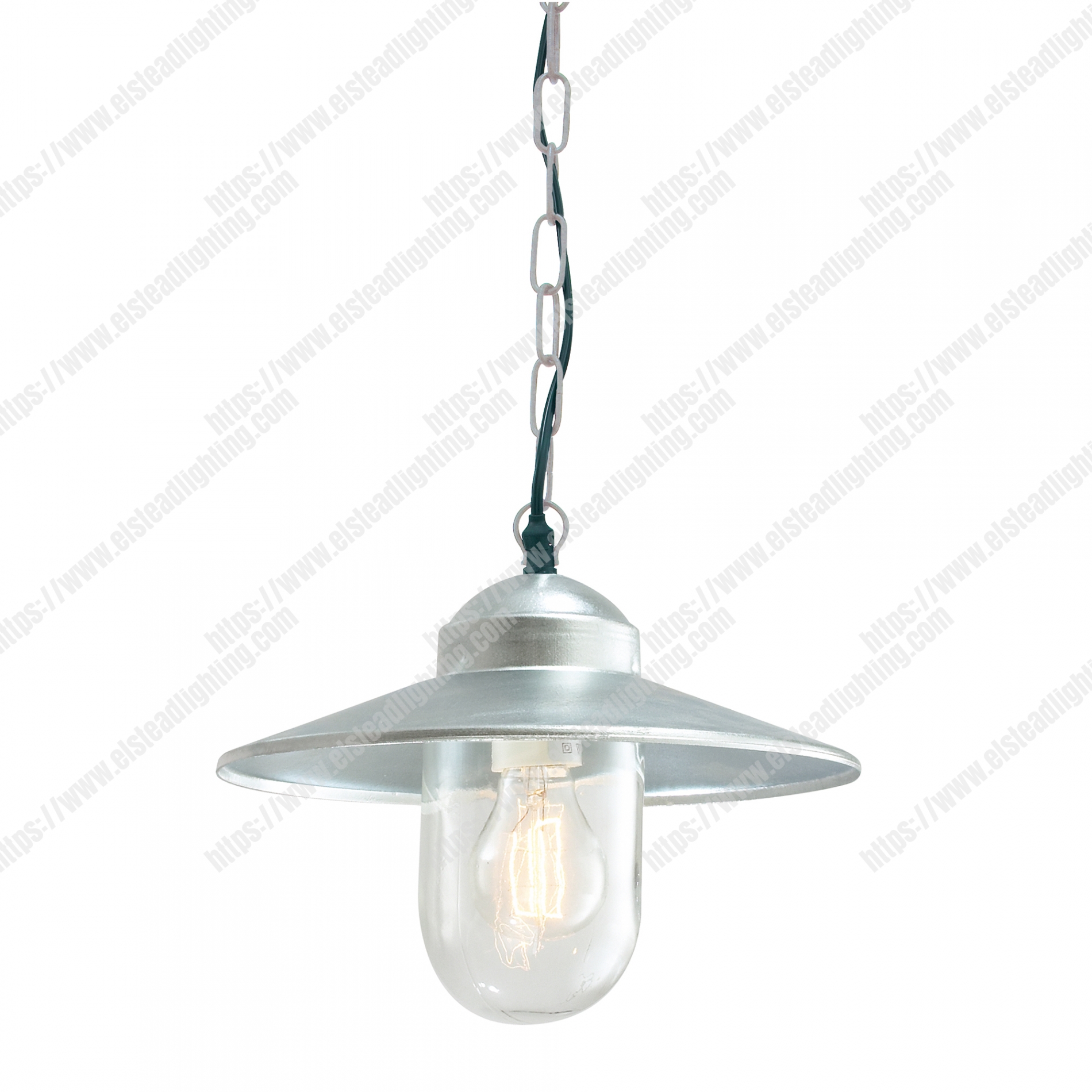 Karlstad 1 Light Chain Lantern - Galvanised