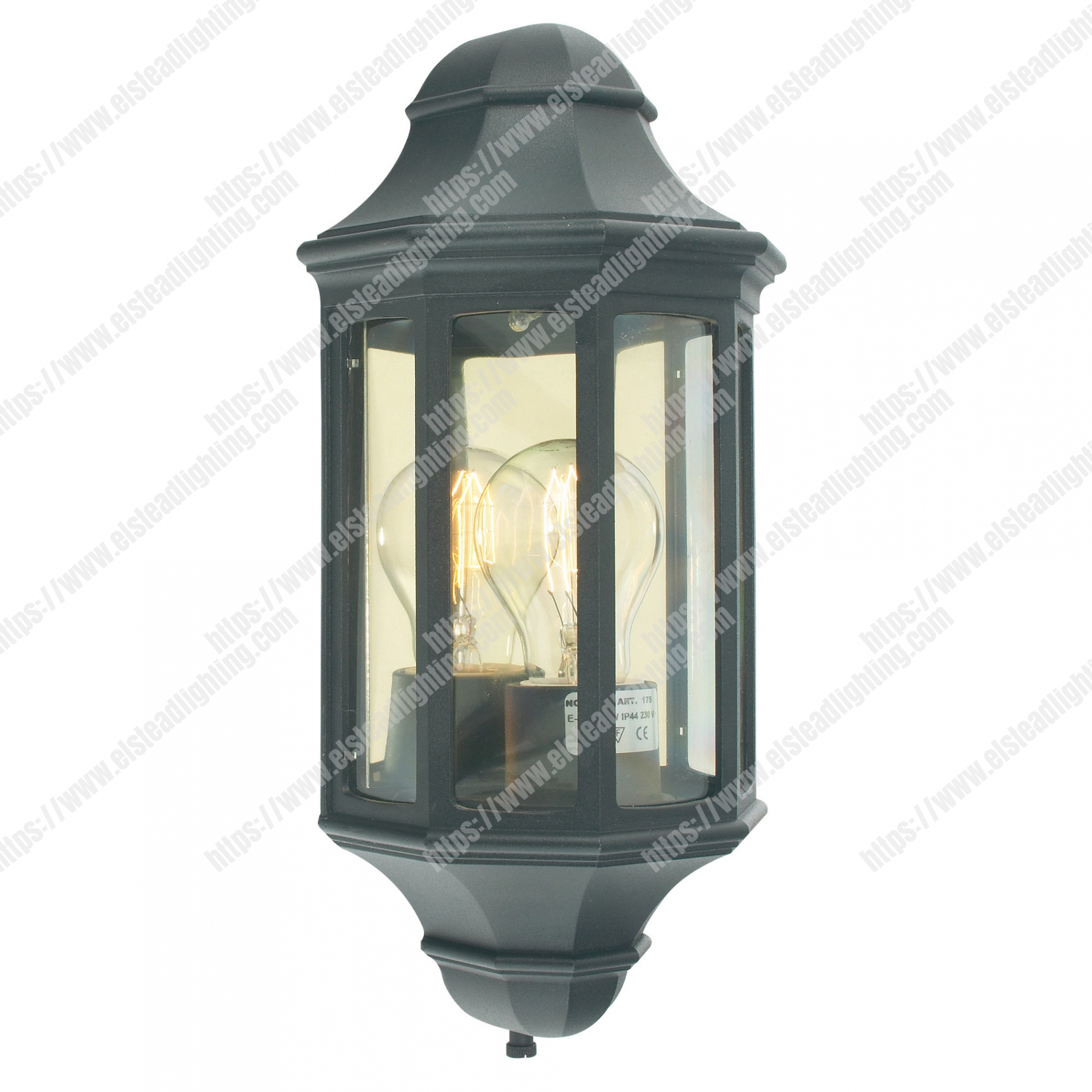 M8/2 1 Light Mini Wall Lantern – Black