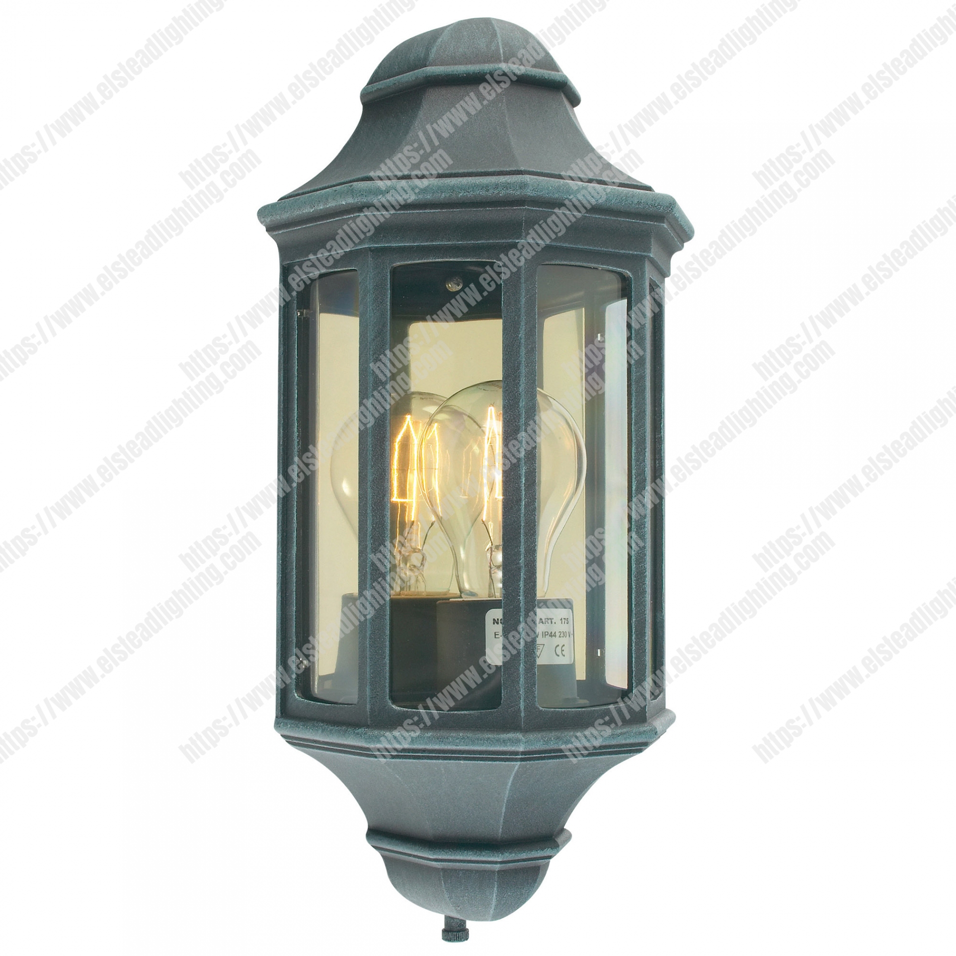 M8/2 1 Light Mini Wall Lantern – Verdigris